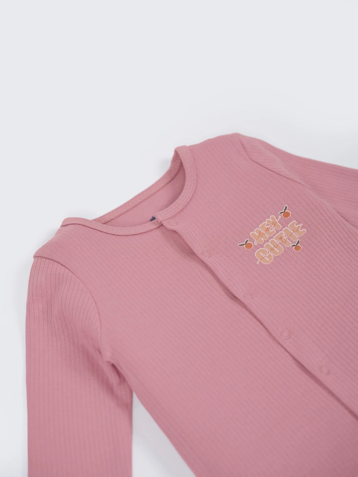 Unisex Solid Baby Sleepsuit - Pink