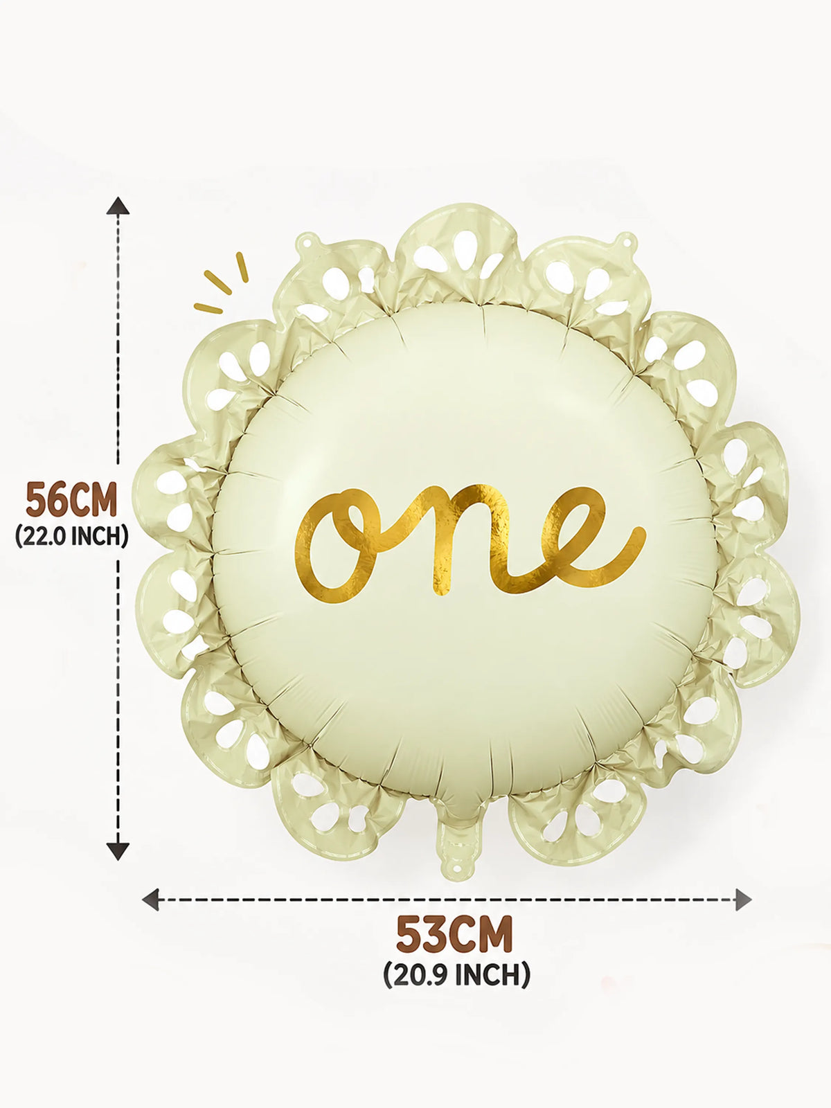 One 1st Birthday Round Foil Balloon