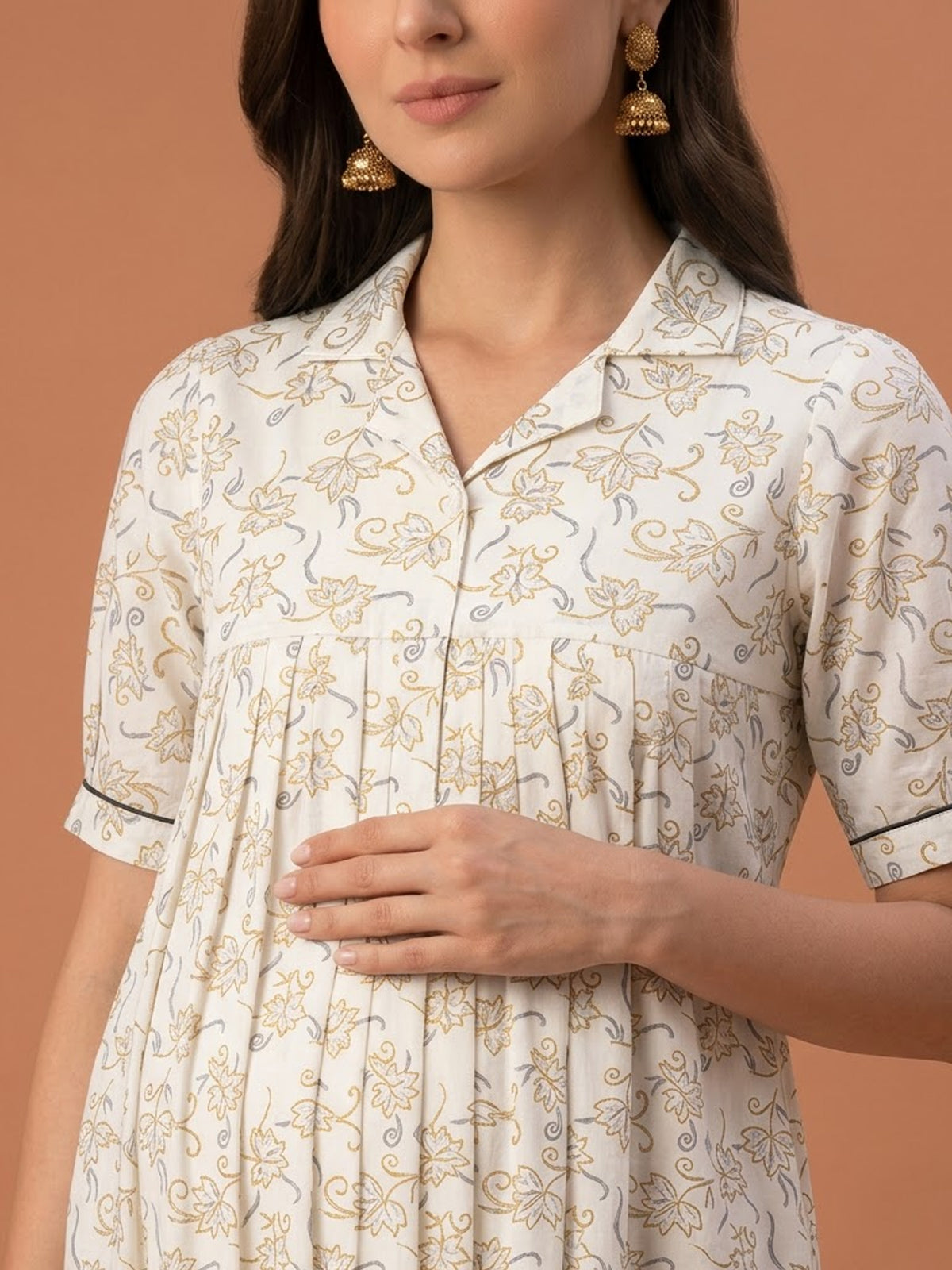 Floral Printed Maternity Feeding Dress