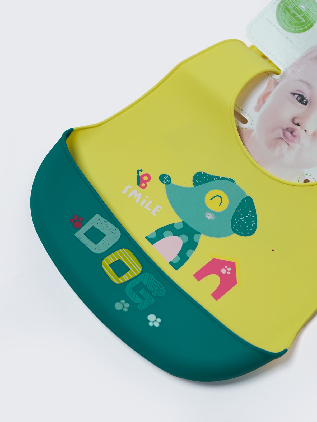 Silicone Waterproof Baby Feeding Bib -Dog Print
