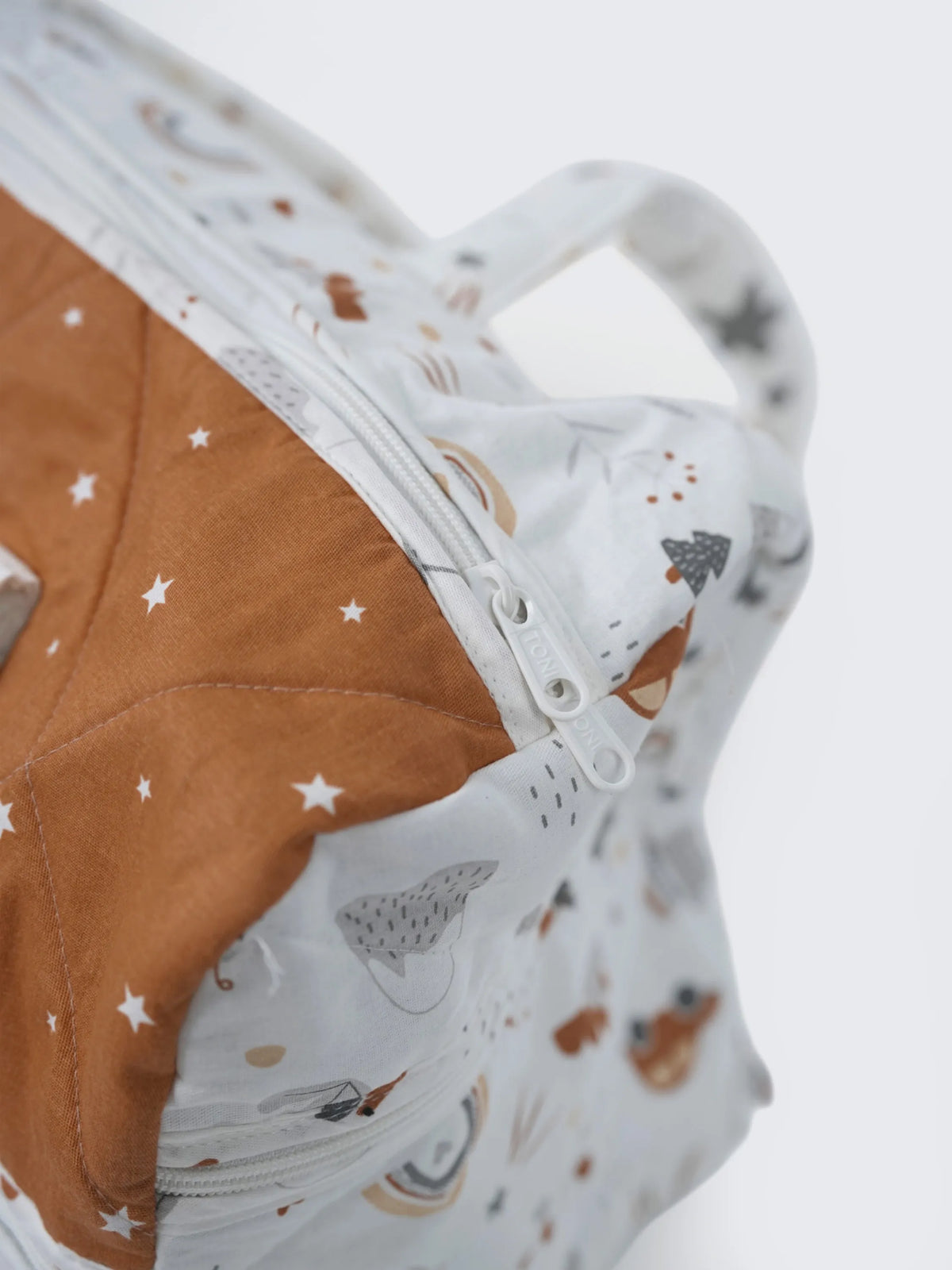 Baby Mother Bag - Orange & White