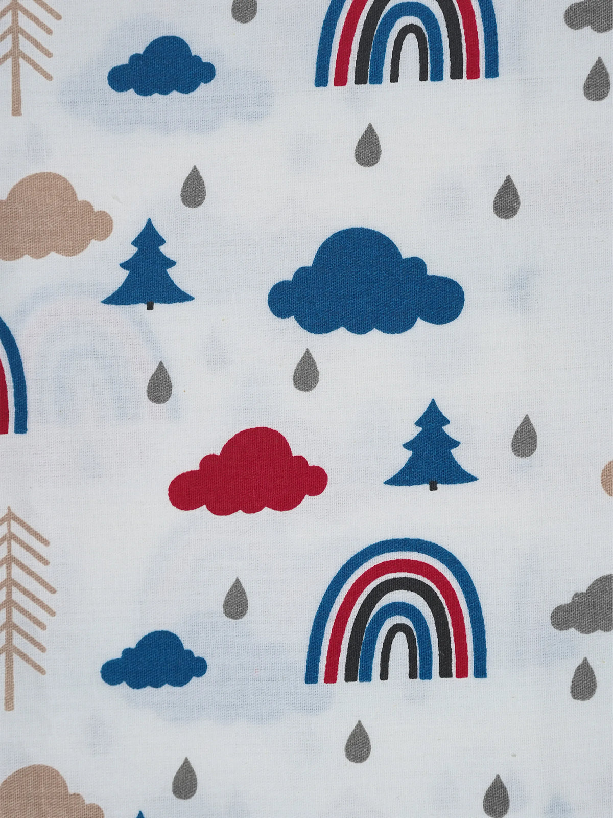 Twill Print Baby Hanging Cradle/Thottil/Jhula - Cloud & Rainbow