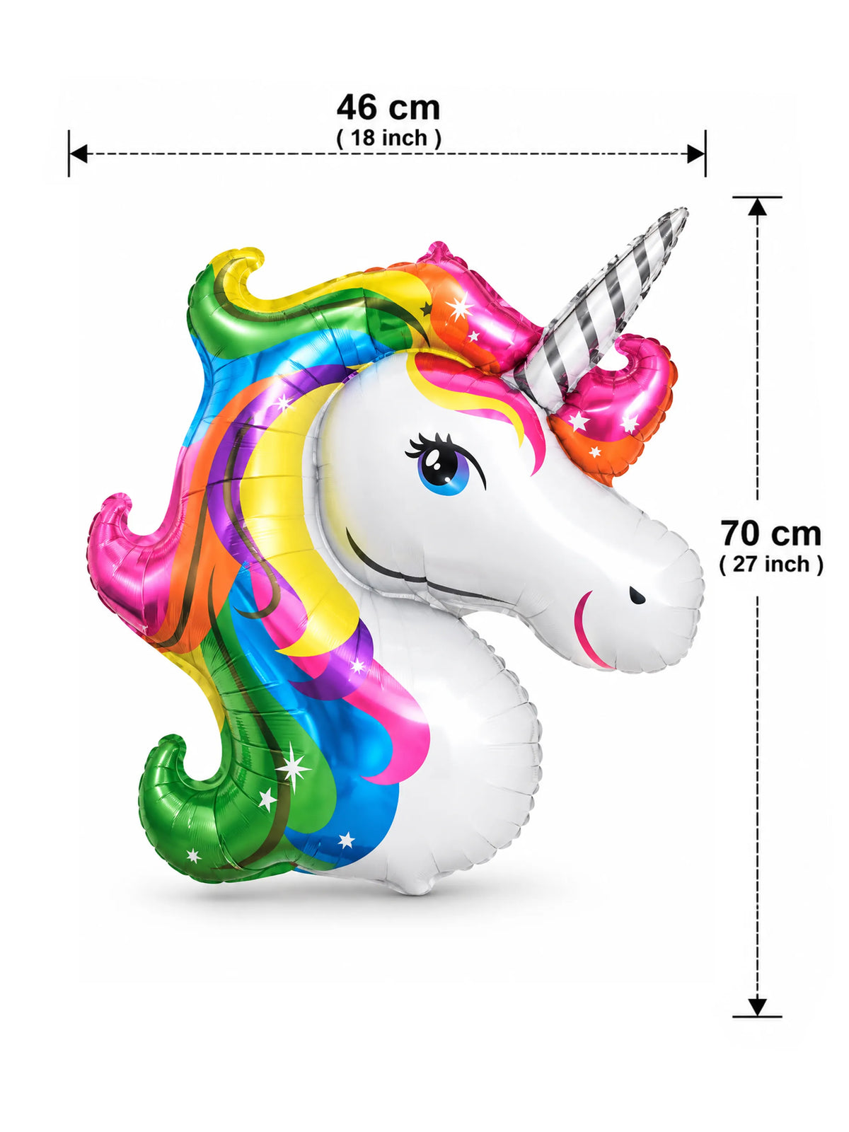 Rainbow Unicorn Foil Balloon