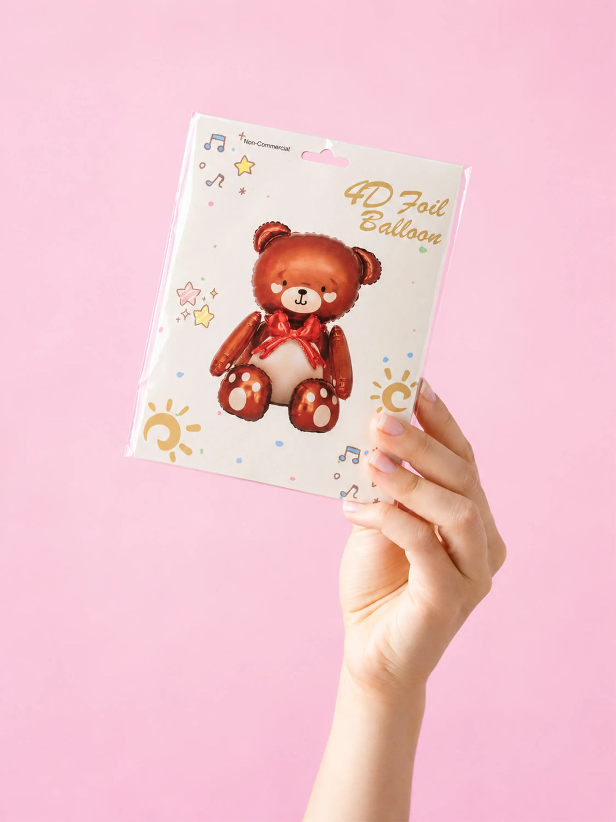 4D Teddy Bear Foil Balloon