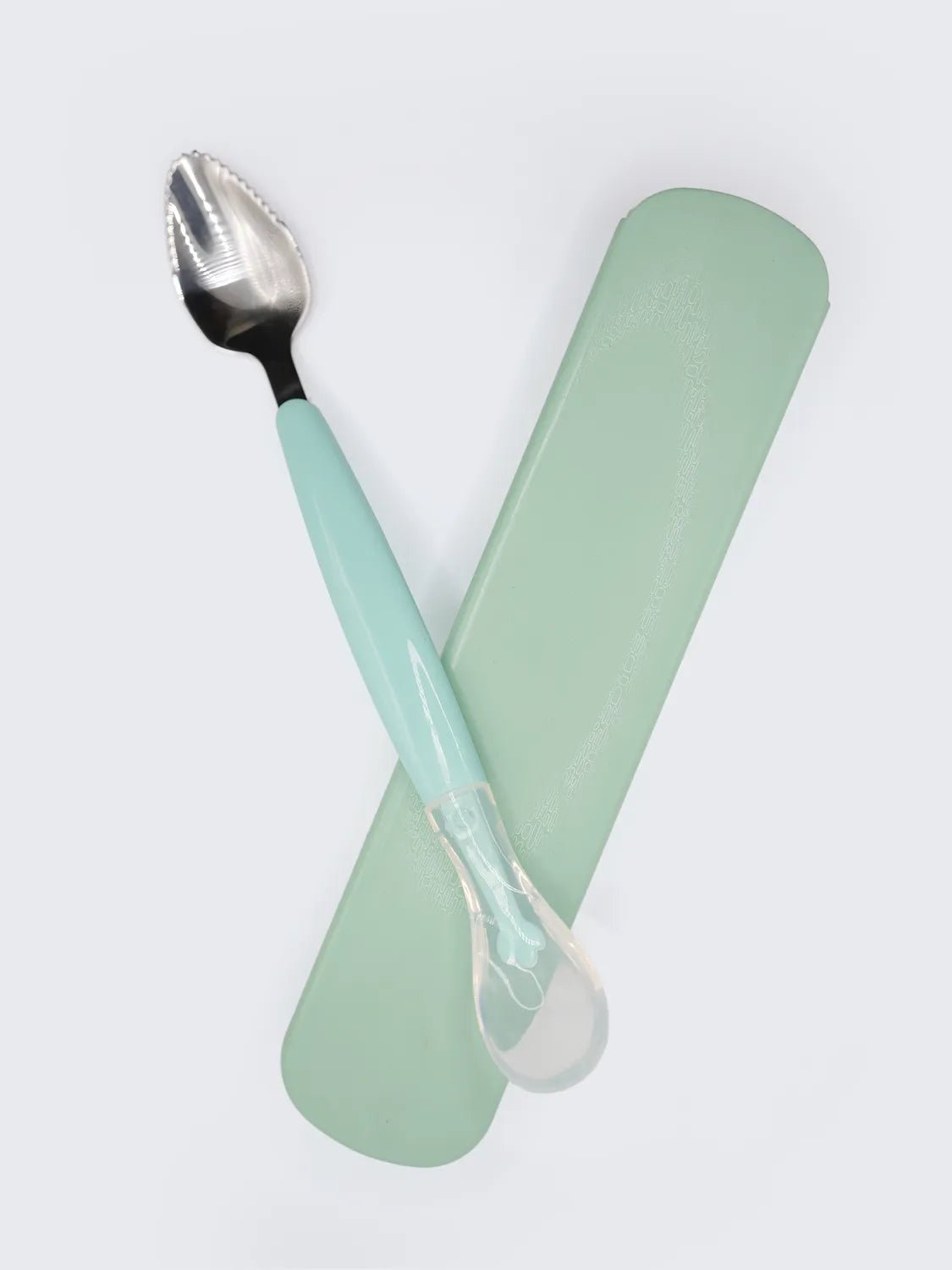 Baby Fruit Feeder Spoon with Protective Cover – Mint Green