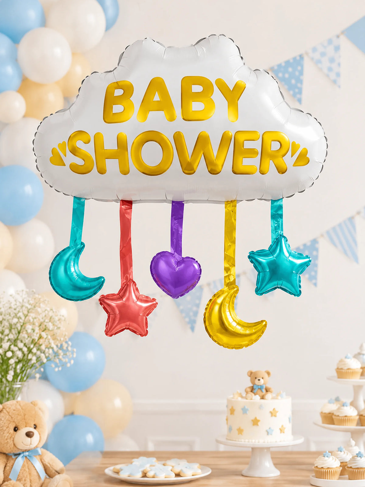 Baby Shower Cloud Foil Balloon