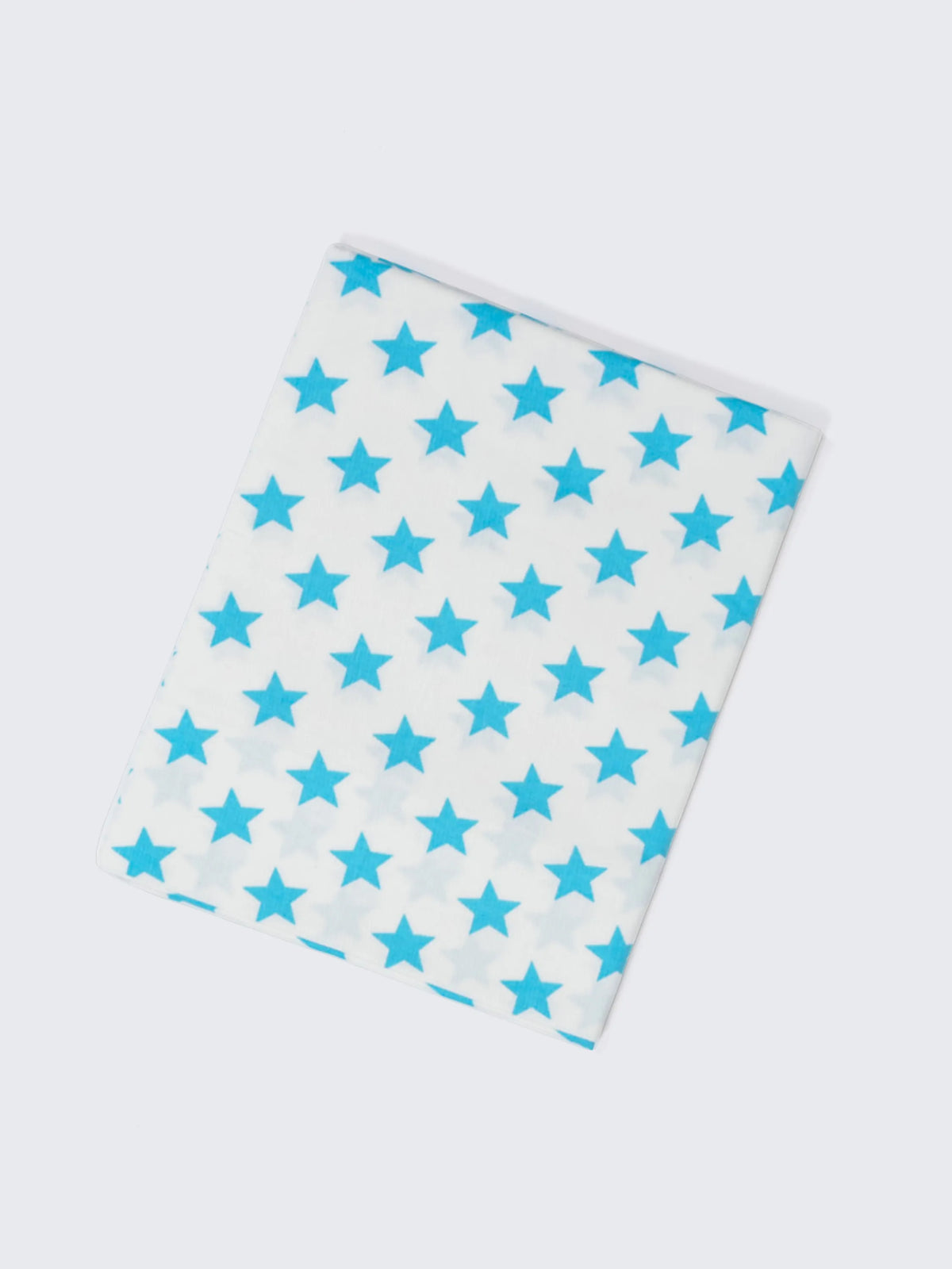 Twill Star Baby Cradle Cloth - Blue With White