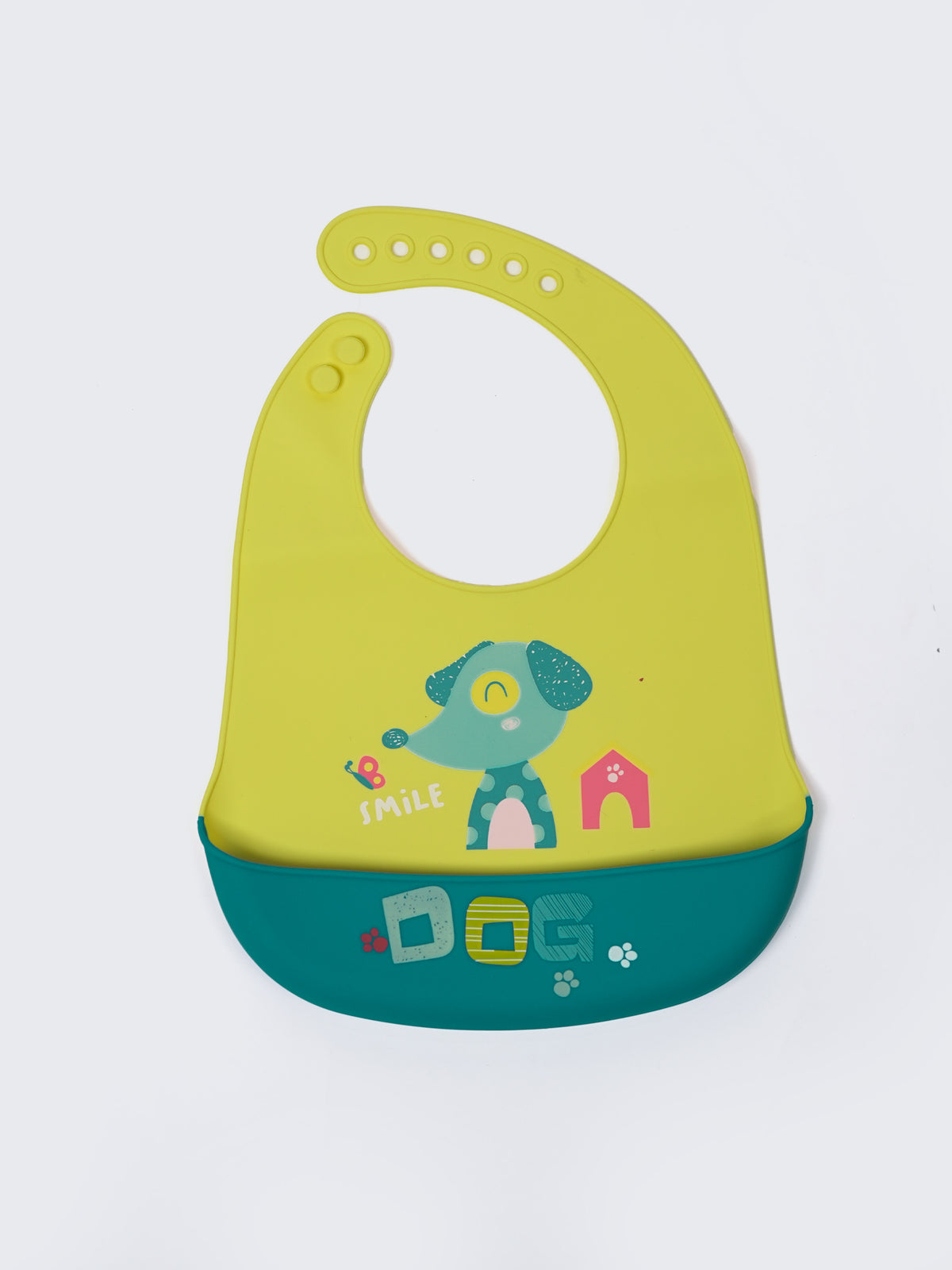 Silicone Waterproof Baby Feeding Bib -Dog Print
