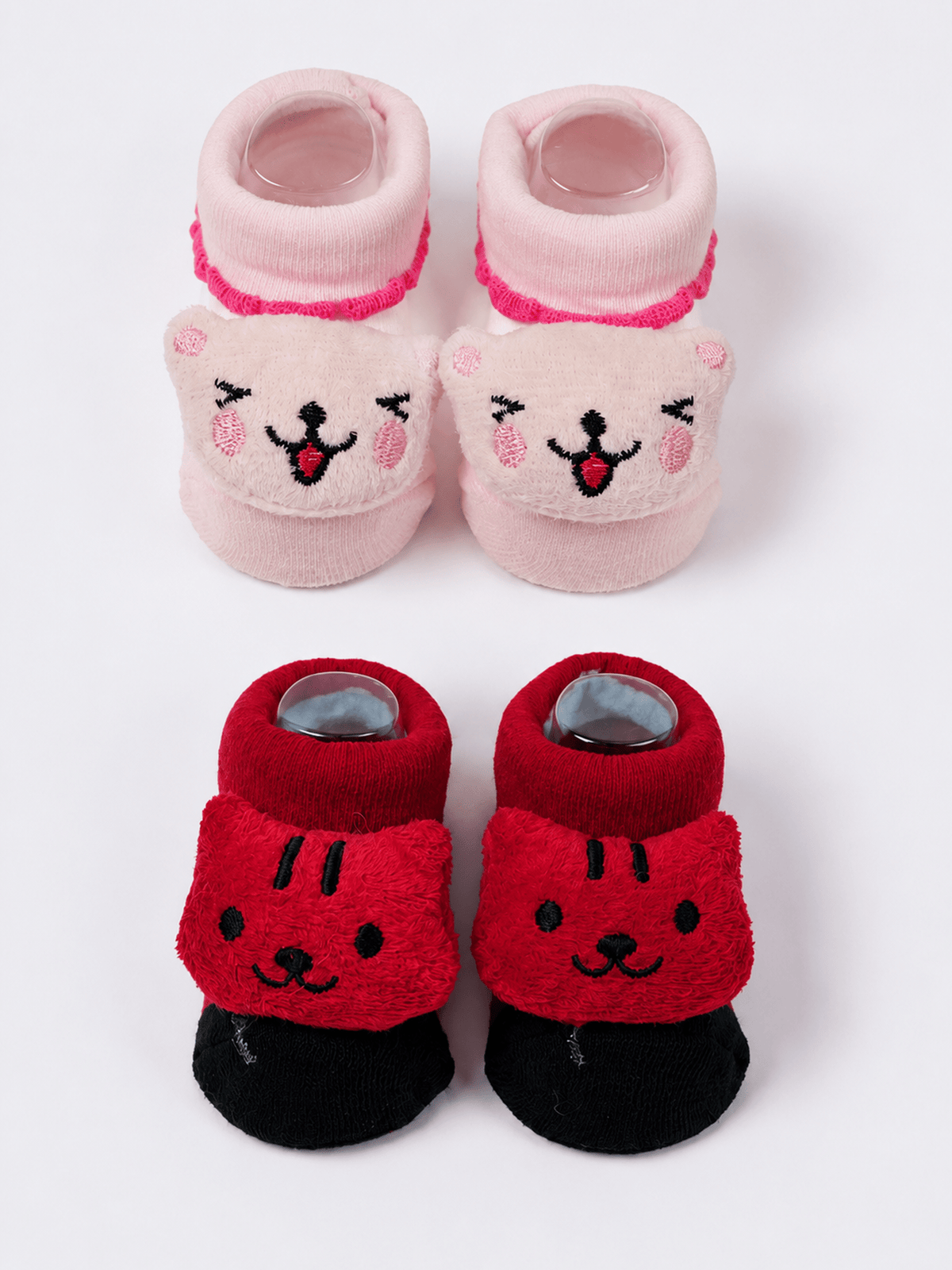 Baby Plush Rattle Socks Teddy Bear Design
