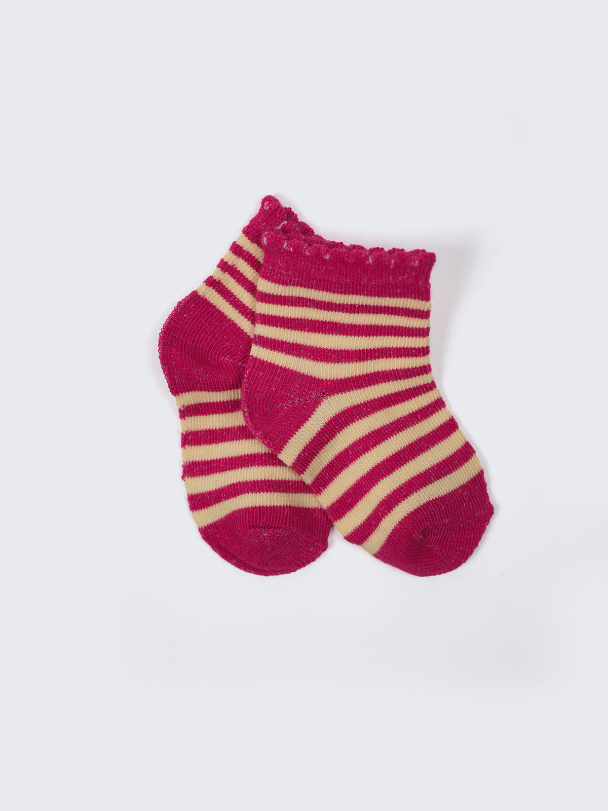 Ankle Socks Fox & Striped Design -2 Pair Pack