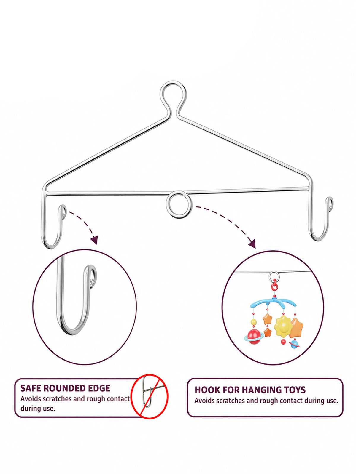 Baby Cradle Hanger with Center Ring