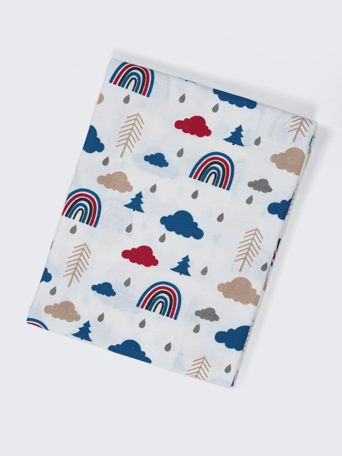 Twill Print Baby Hanging Cradle/Thottil/Jhula - Cloud & Rainbow