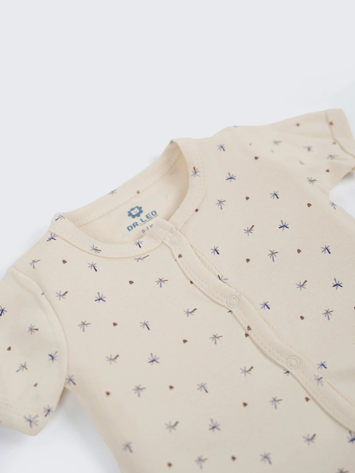 Unisex Printed Baby Jumpsuit - Off White