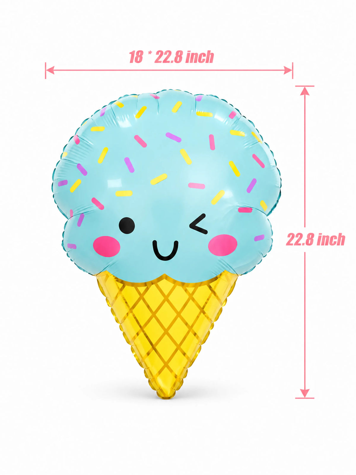 5-Piece Ice Cream & Candy Foil Balloons Set
