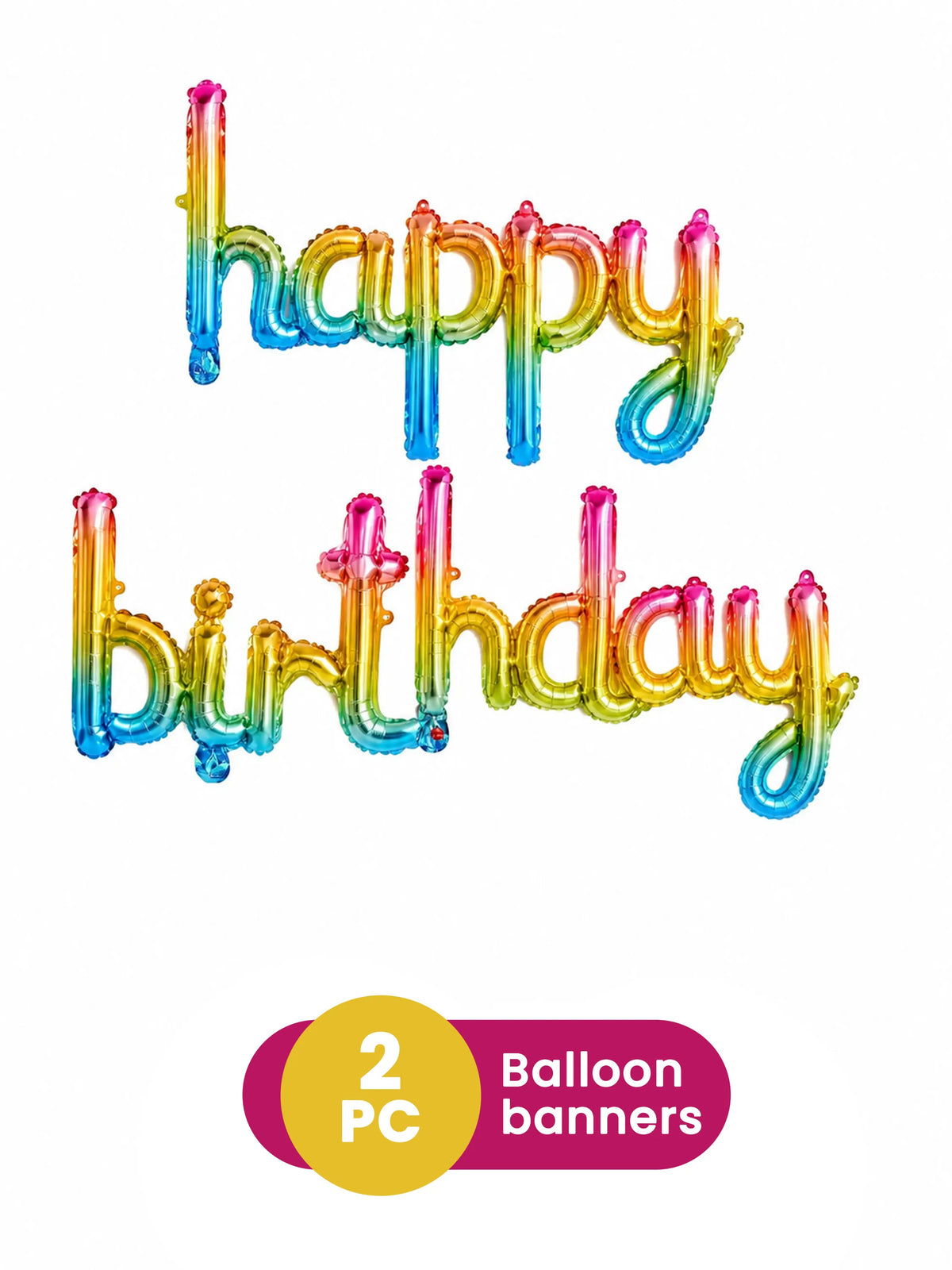 "Happy Birthday" Foil Balloon Banner