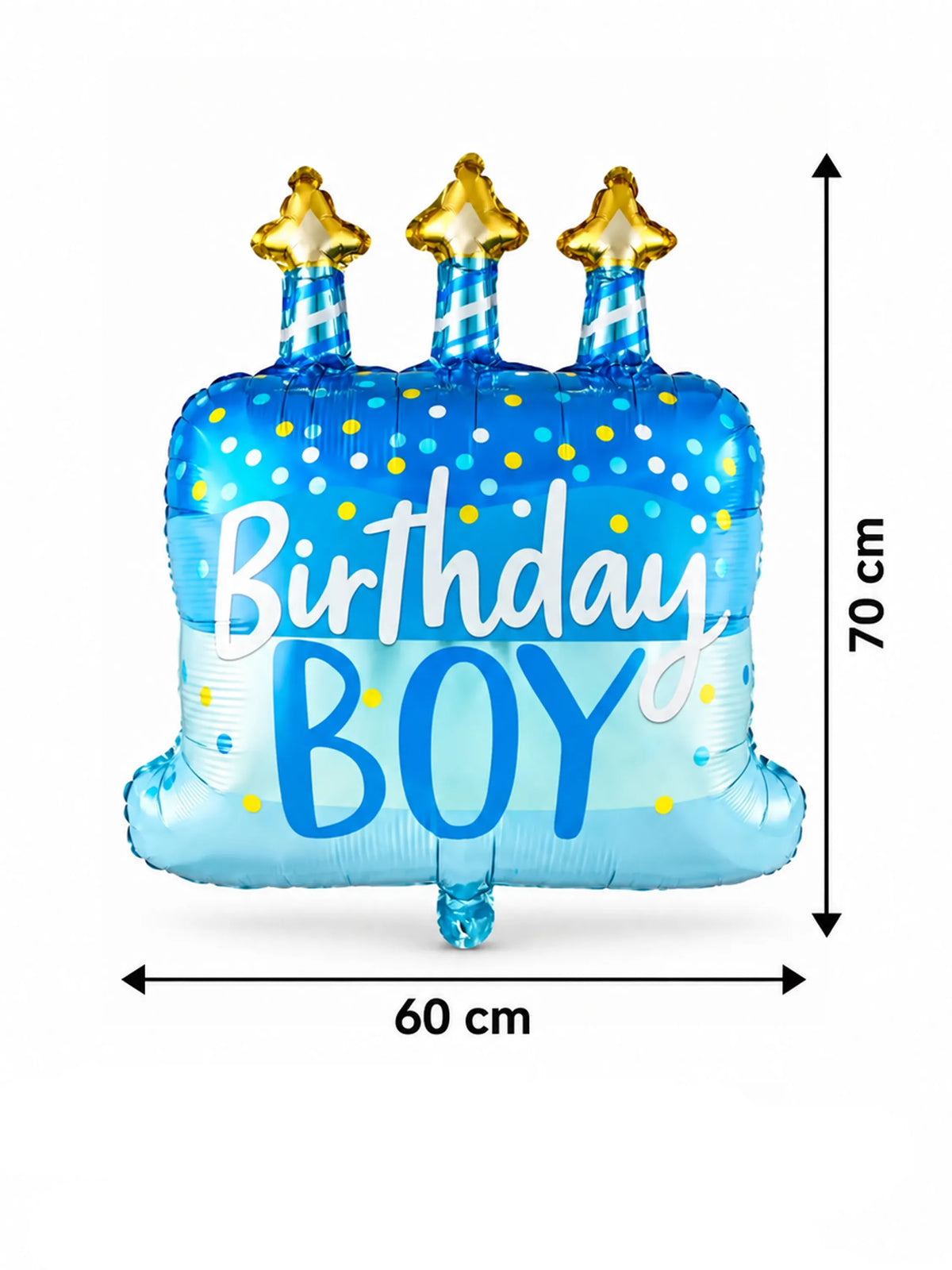 Cute Birthday Cake-Shaped Foil Balloon - Boy & Girl