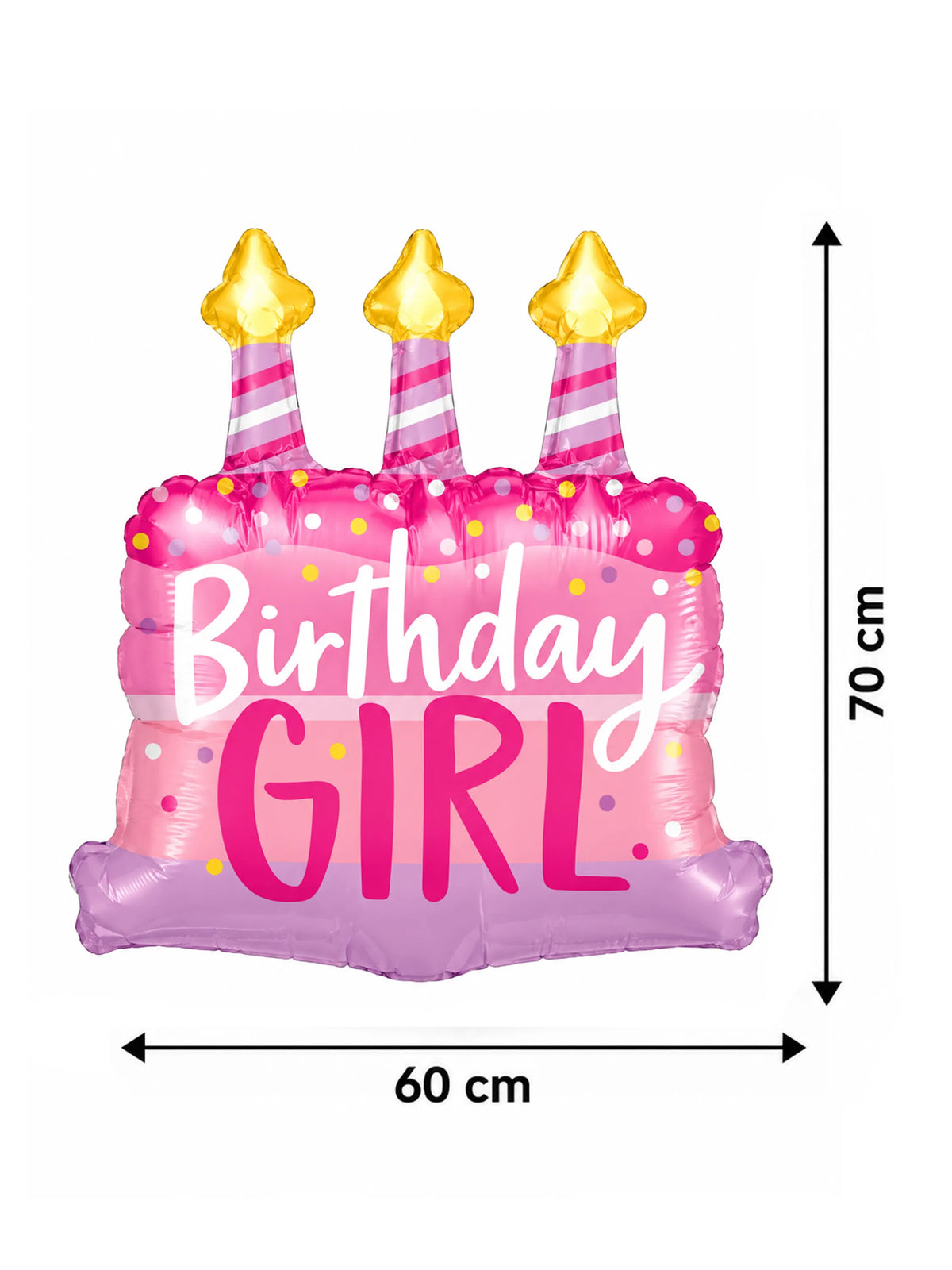 Cute Birthday Cake-Shaped Foil Balloon - Boy & Girl