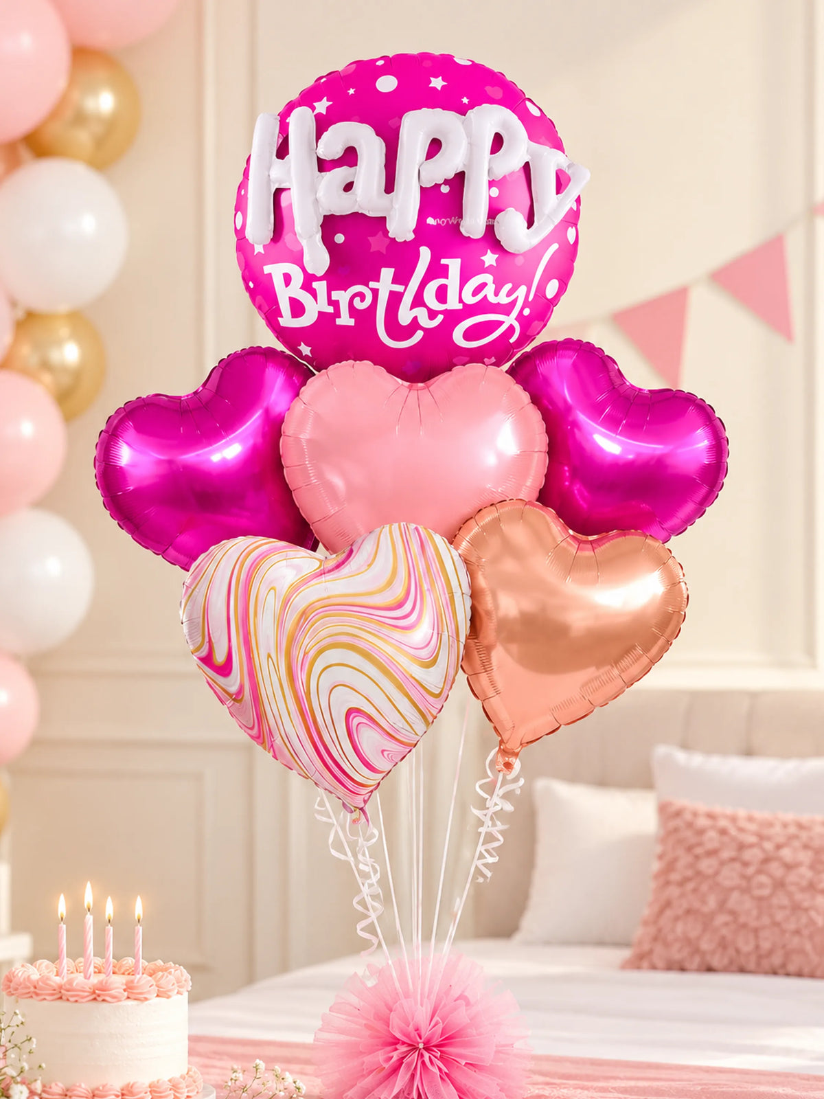 6-Piece Happy Birthday Foil Balloon Set