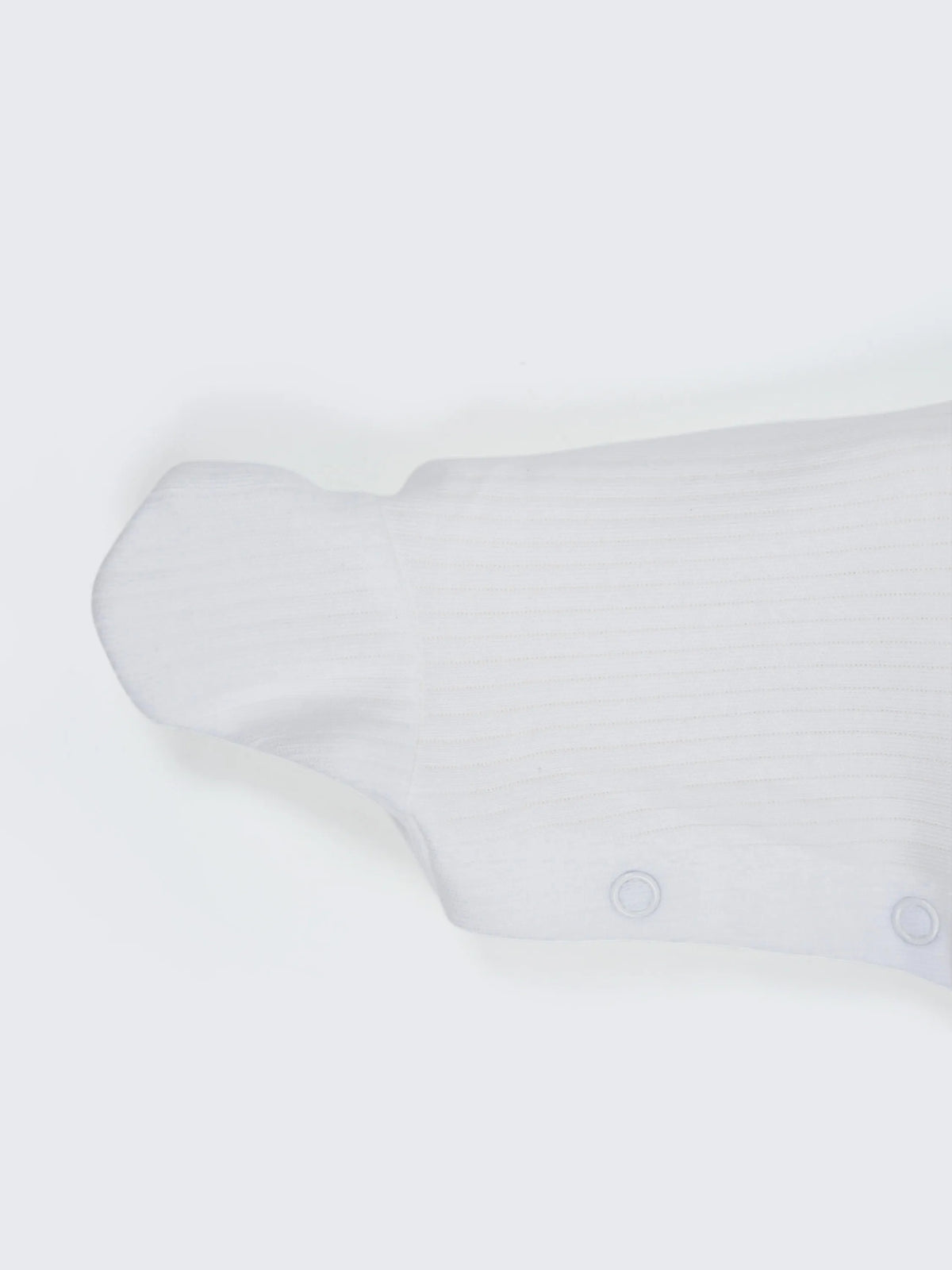 Unisex Solid White Baby Sleepsuit