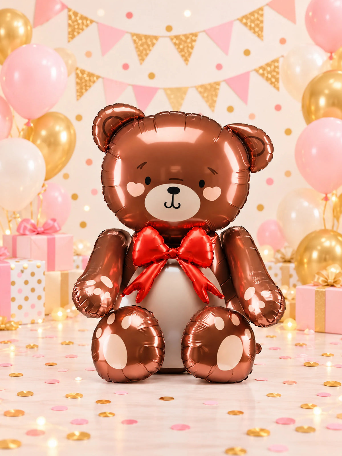 4D Teddy Bear Foil Balloon