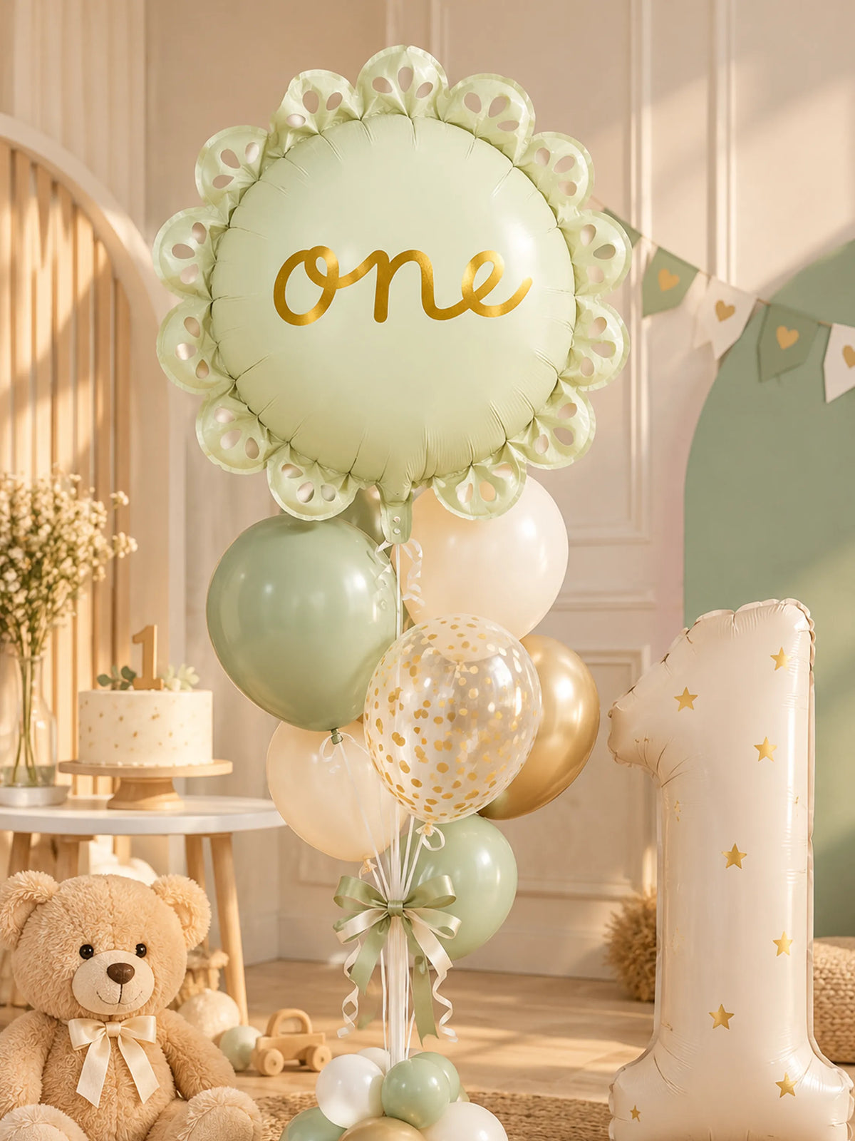 One 1st Birthday Round Foil Balloon