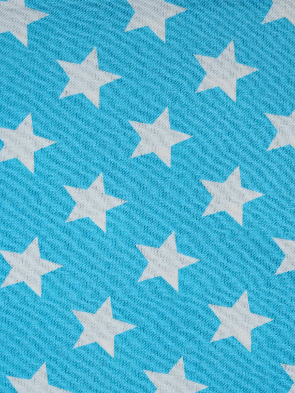 Twill Star Baby Cradle Cloth - White With Blue