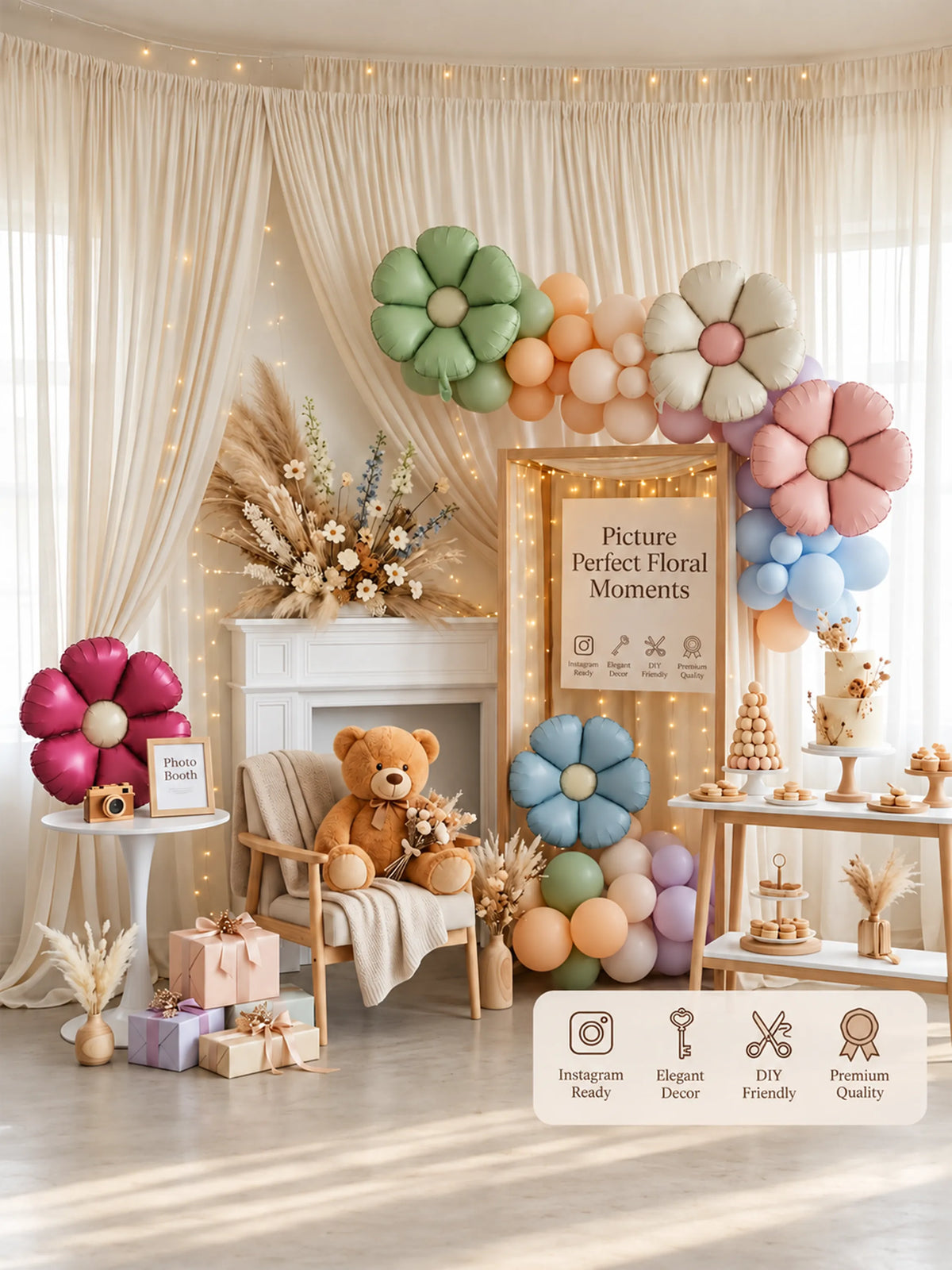 Daisy Flower Foil Balloon