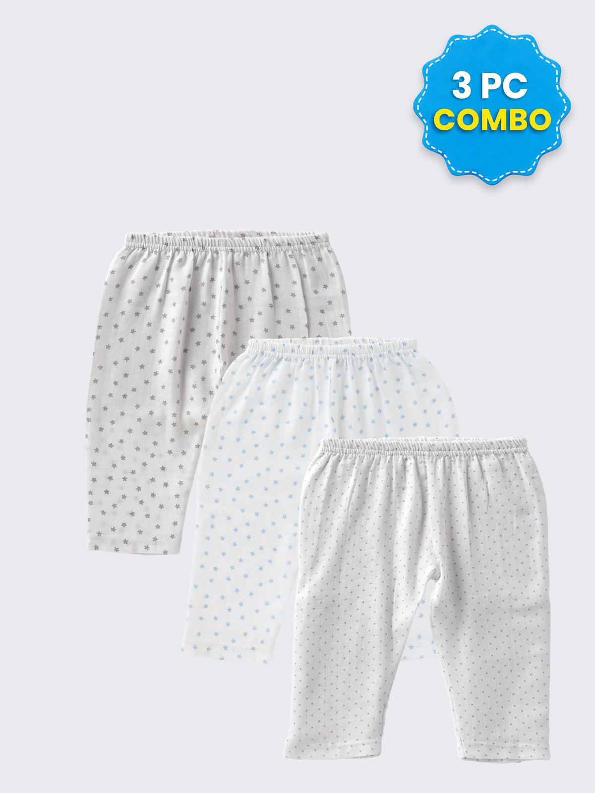 3 Pc Unisex Combo Shorts 6-9 Months