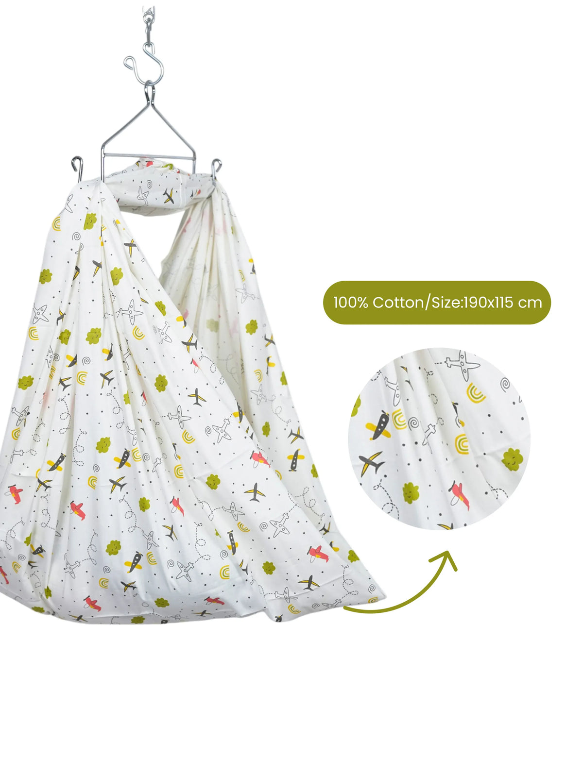 Brenza 5-in-1 Baby Cradle Combo Set - Airplane Print