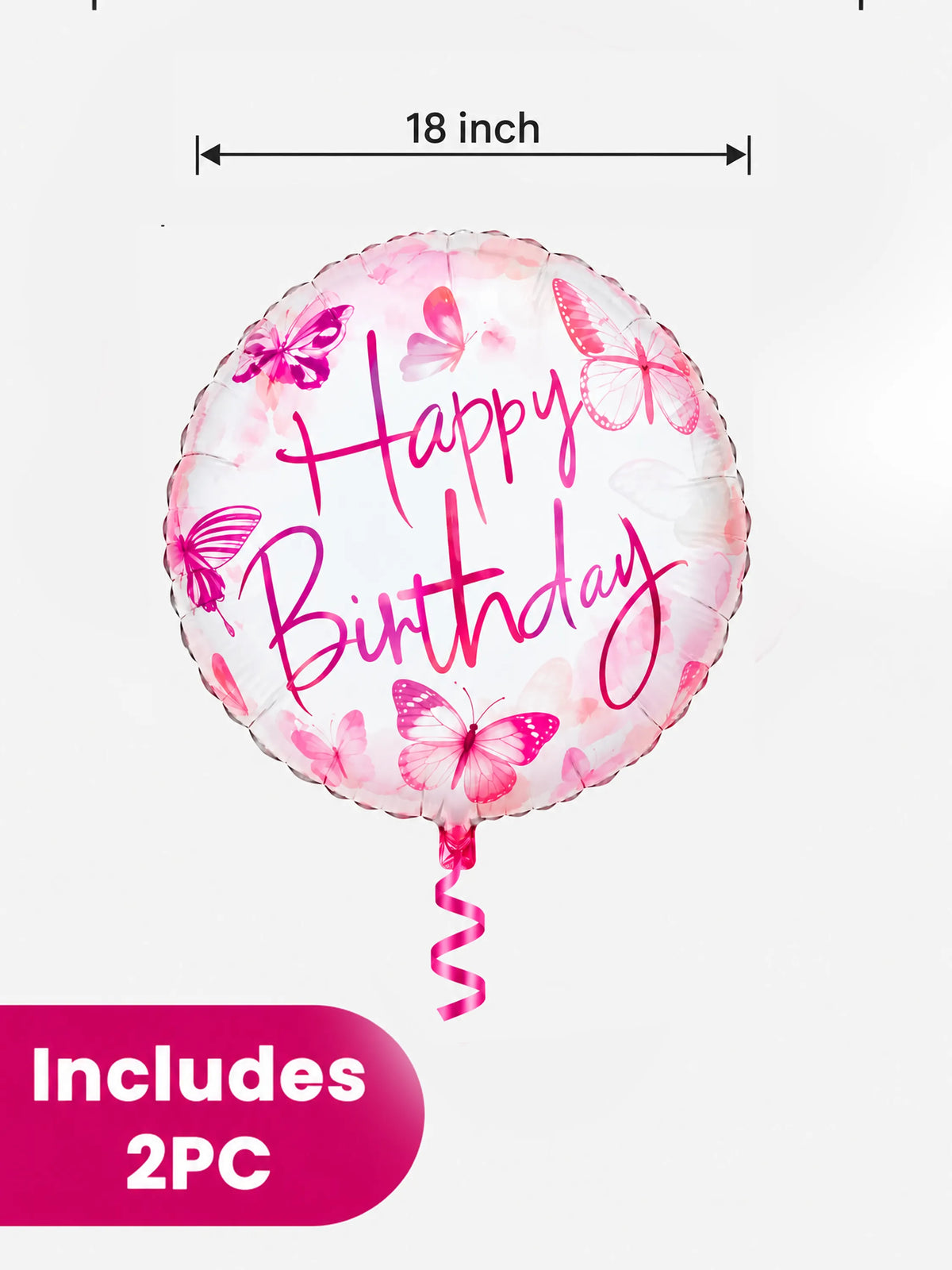Butterfly Foil Balloon Birthday Set Party Decor 5-Piece