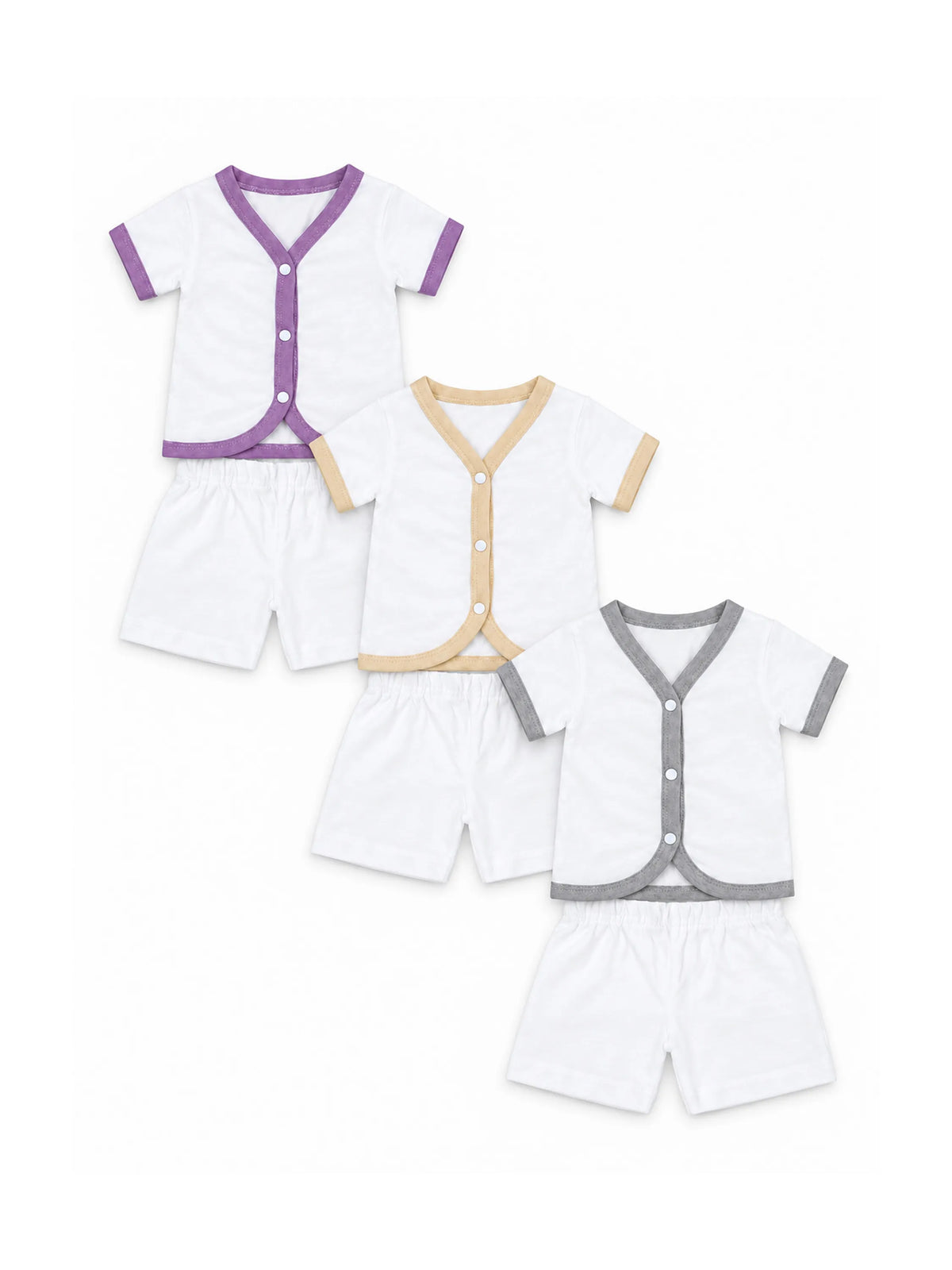 Baby Half Sleeve Jabla & Shorts 3 Set Combo