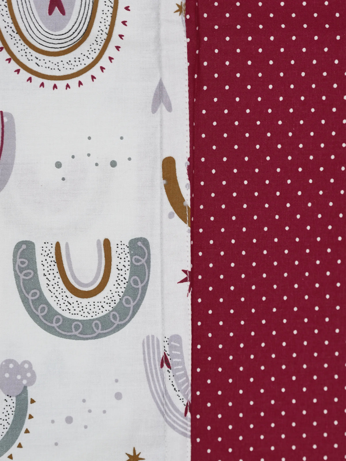 Twill Mix & Match Thottil/Jhula/Cradle Cloth with Net - Rainbow