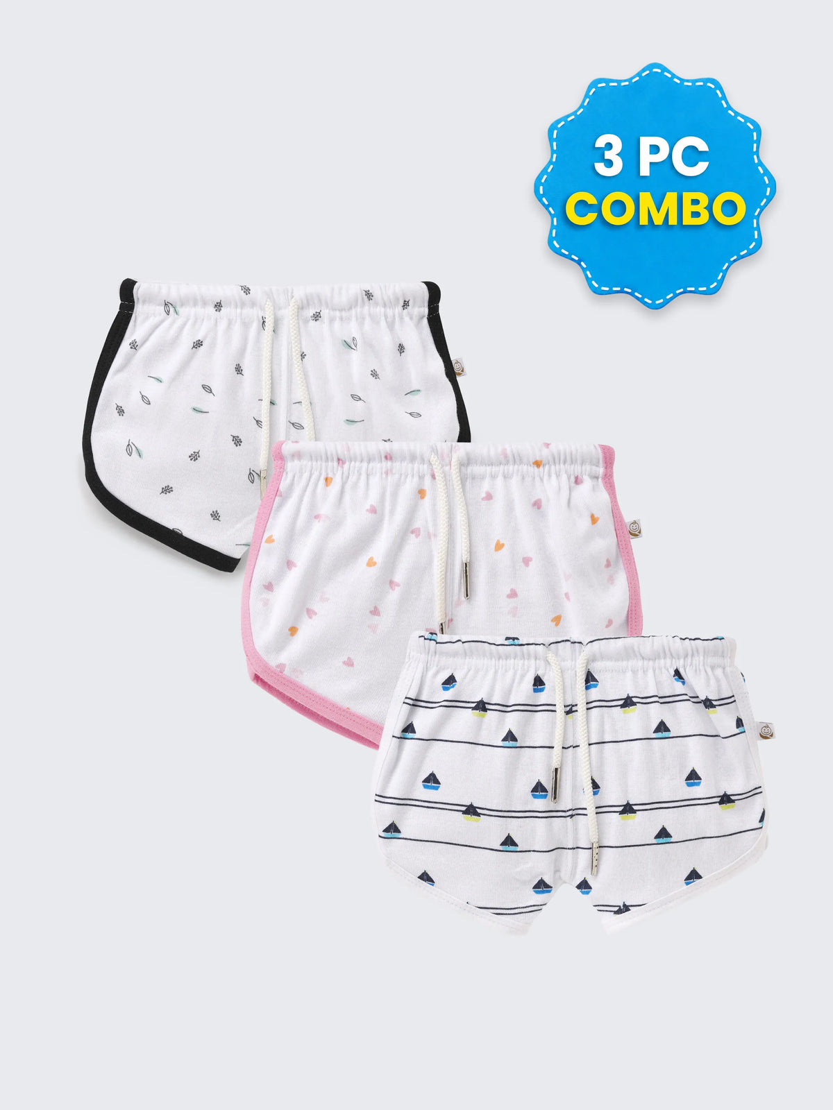 3 Pc Shorts Combo 3–6 Months