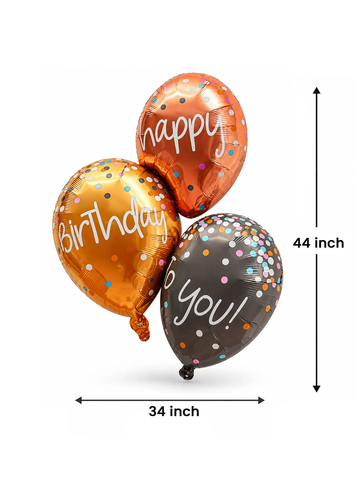 7-Piece Happy Birthday Foil Balloon Bouquet Set