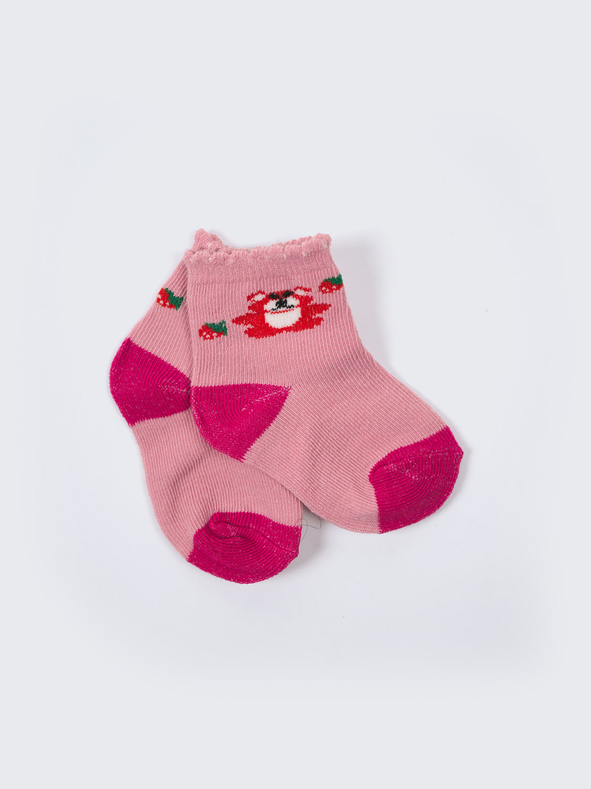 Ankle Socks Cartoon & Striped -2 Pair Pack