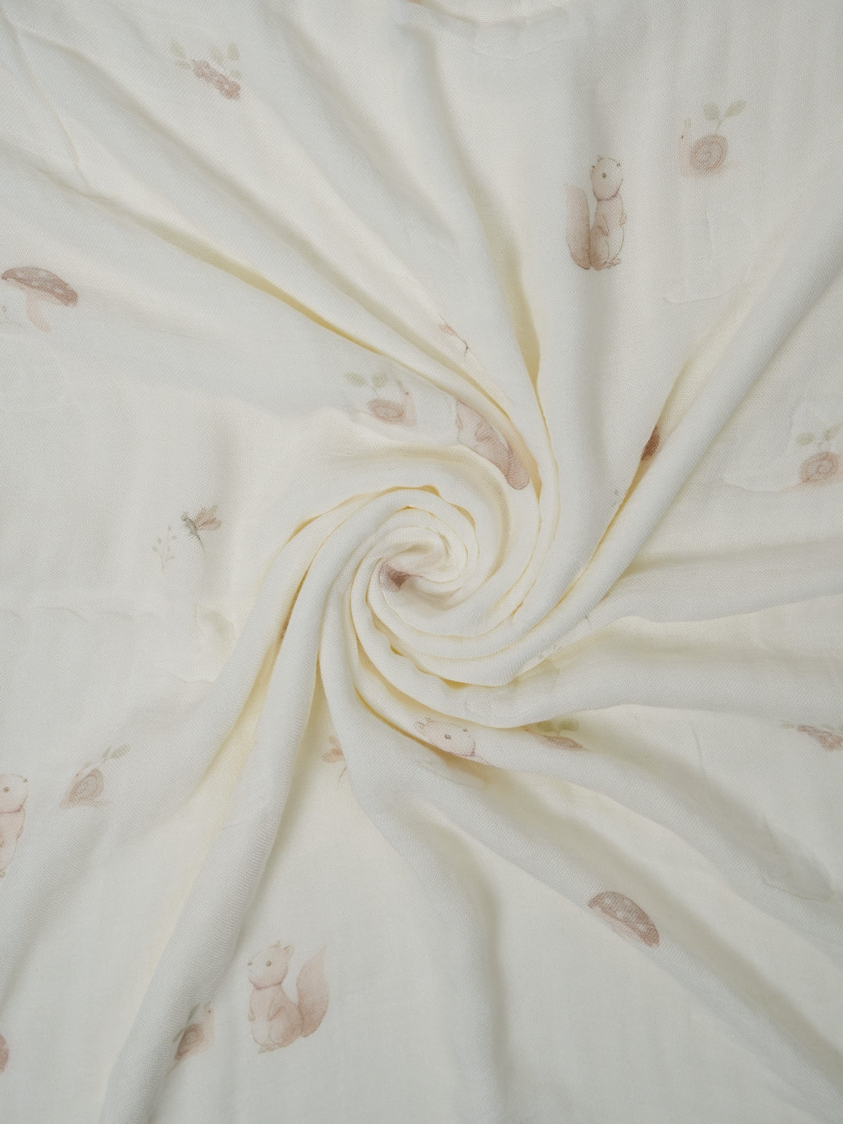 Organic Cotton Woodland Print Baby Muslin Blanket