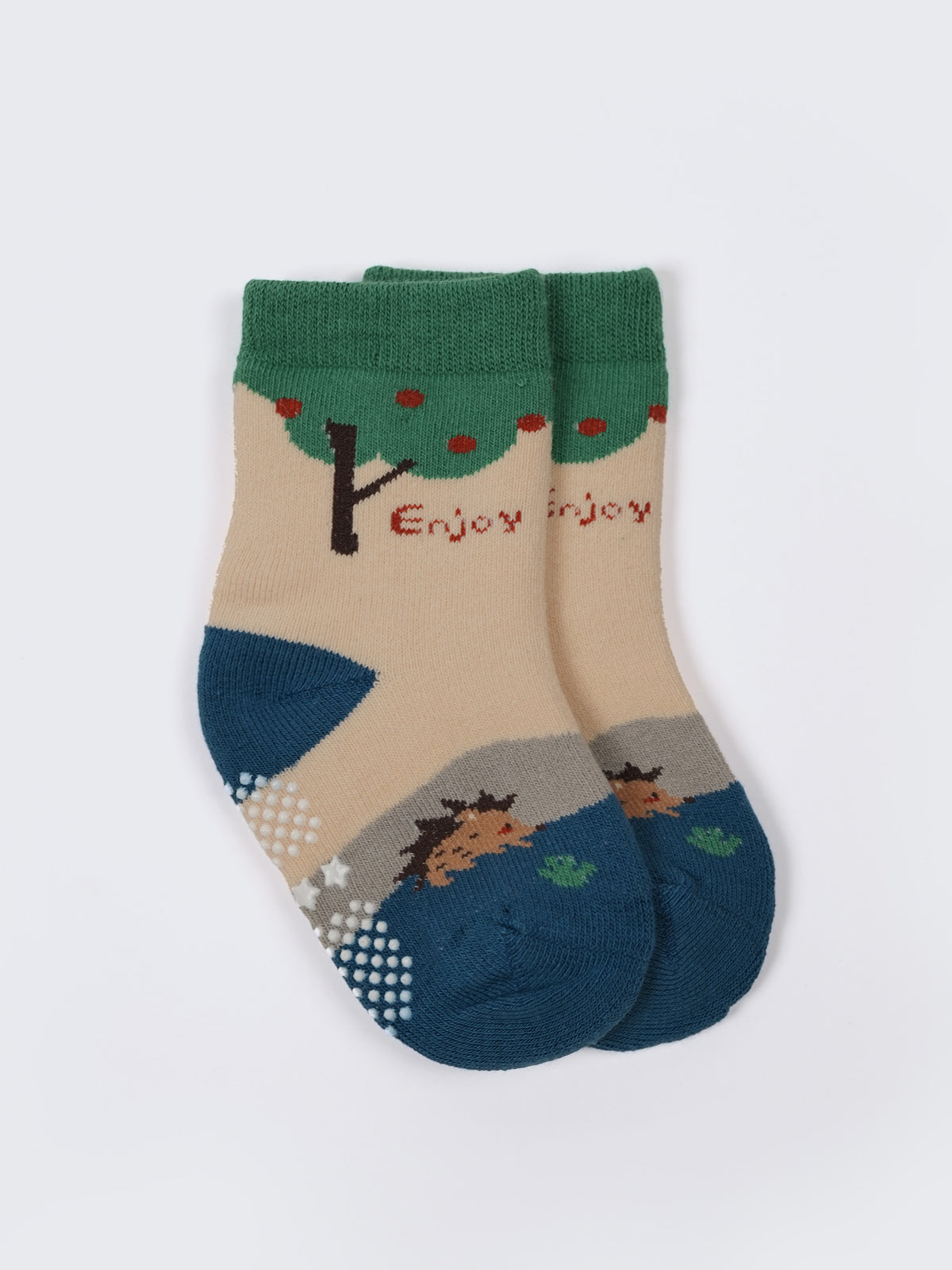 Kids Anti-Slip Cotton Crew Socks – 2 Pack