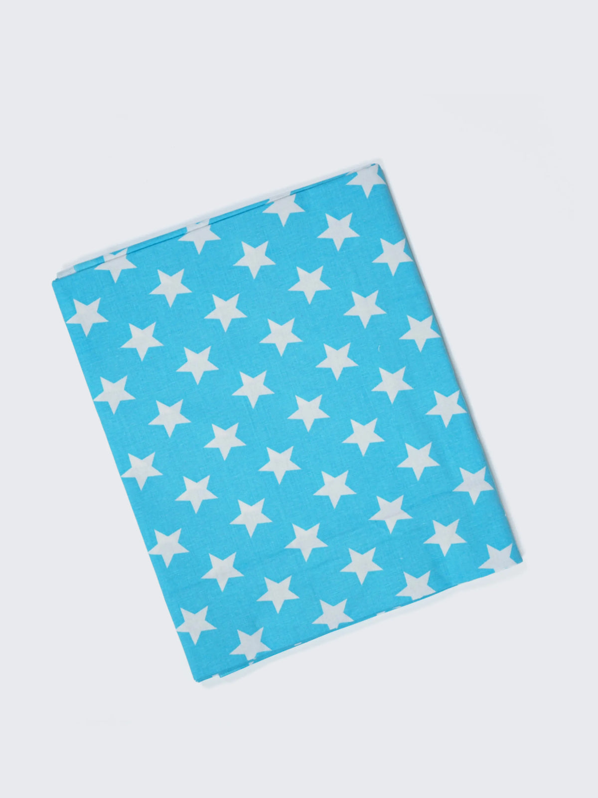 Twill Star Baby Cradle Cloth - White With Blue