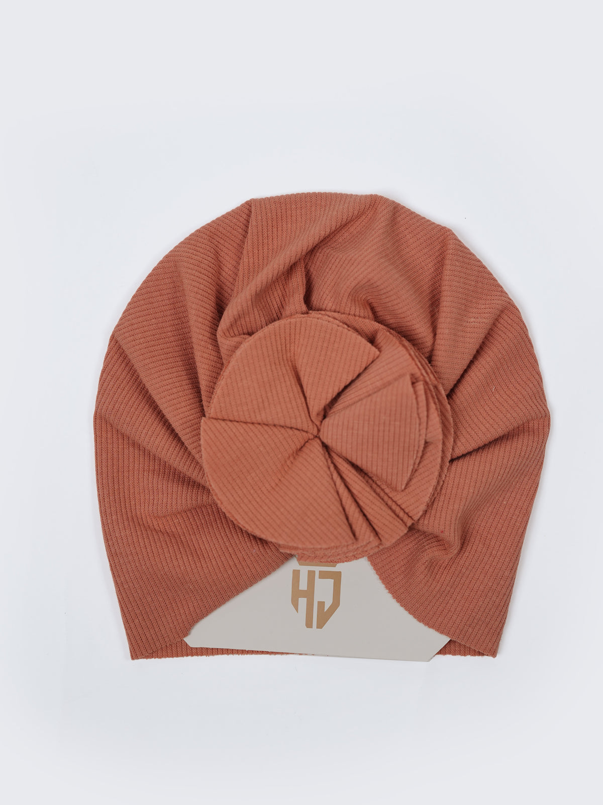Baby Girls Turban Headwrap – Brown & Yellow