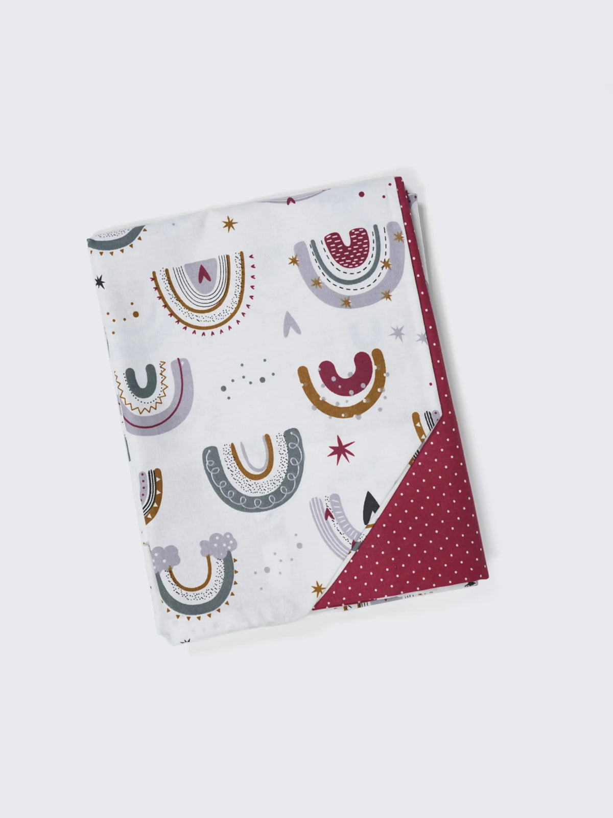 Twill Baby Cradle Safeguard Set - Rainbow Print