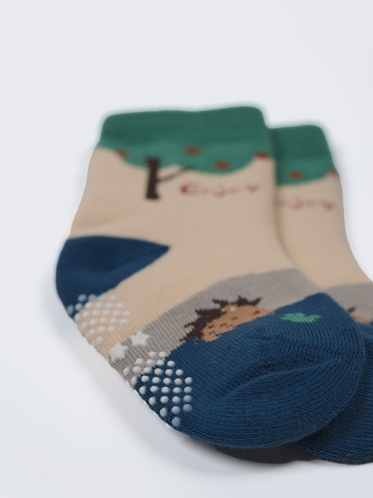 Kids Anti-Slip Cotton Crew Socks – 2 Pack