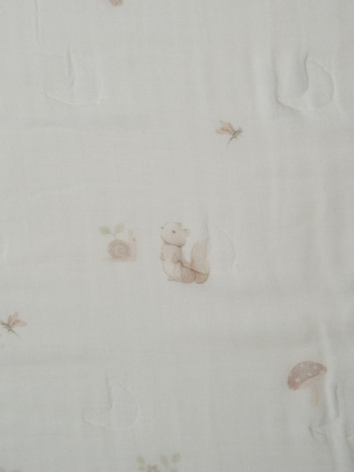 Organic Cotton Woodland Print Baby Muslin Blanket