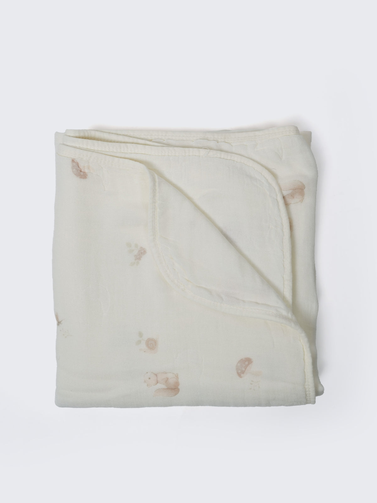 Organic Cotton Woodland Print Baby Muslin Blanket