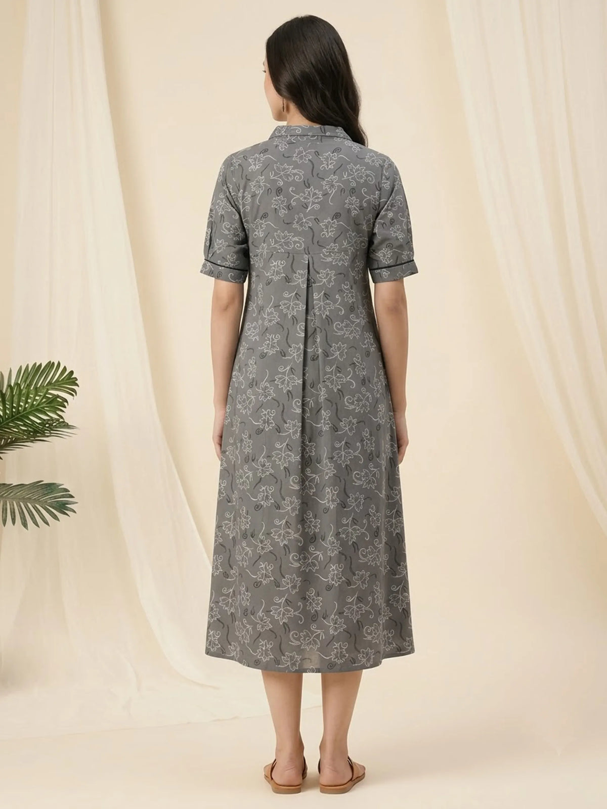 Floral Printed Maternity Feeding Dress
