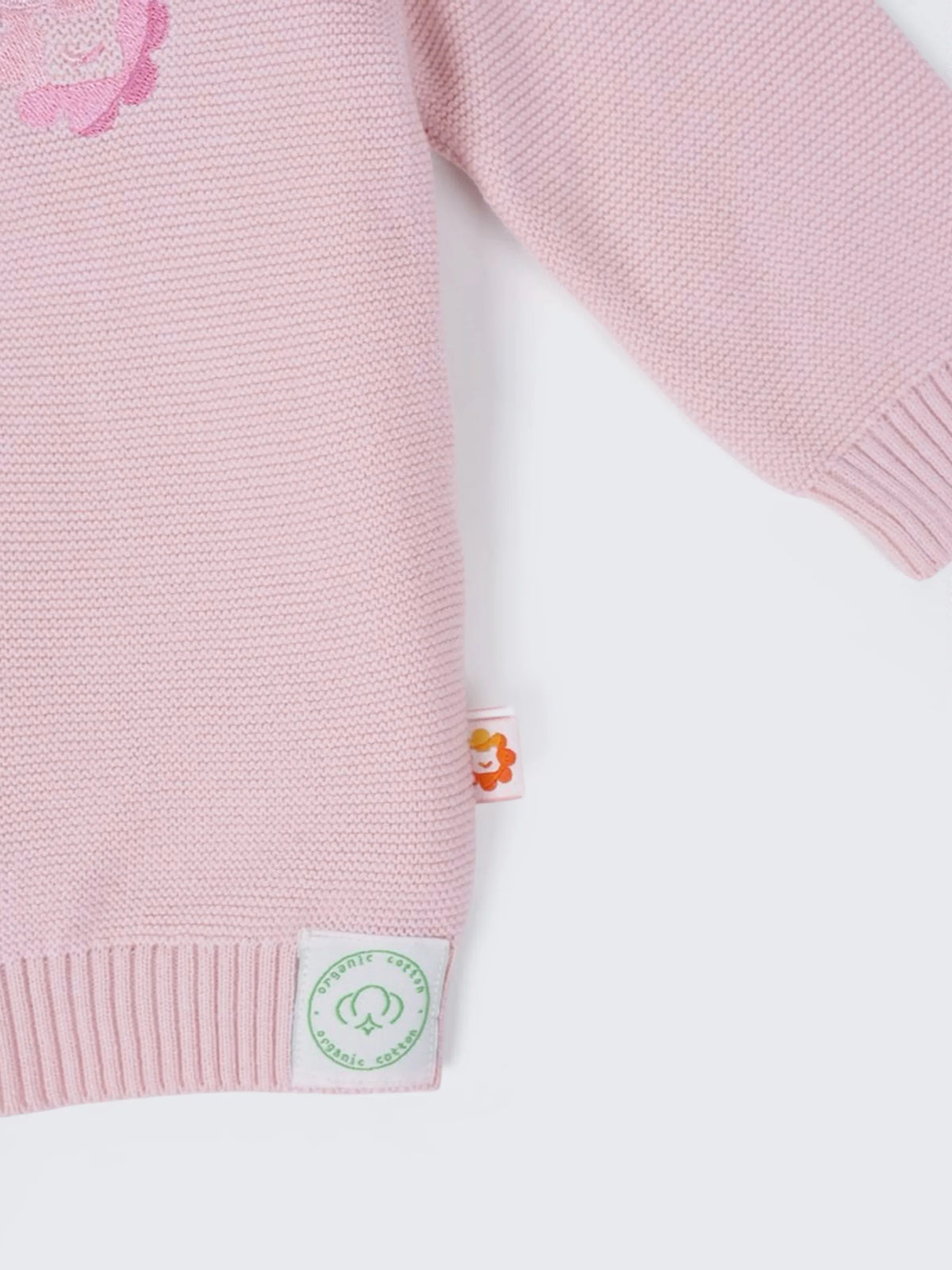 Baby Organic Cotton Knit Cardigan – Pink