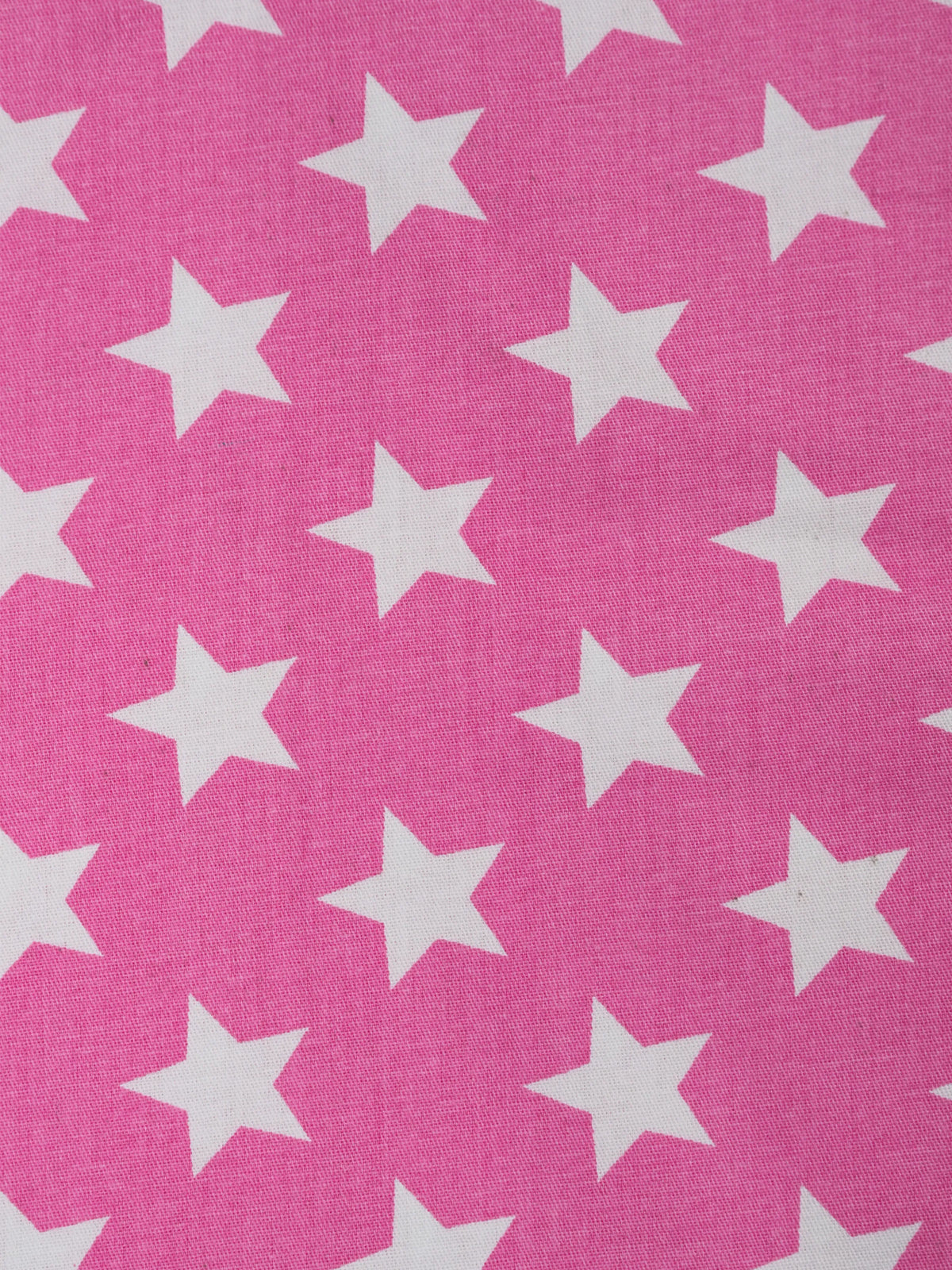 Twill Star Baby Cradle Cloth - White With Pink