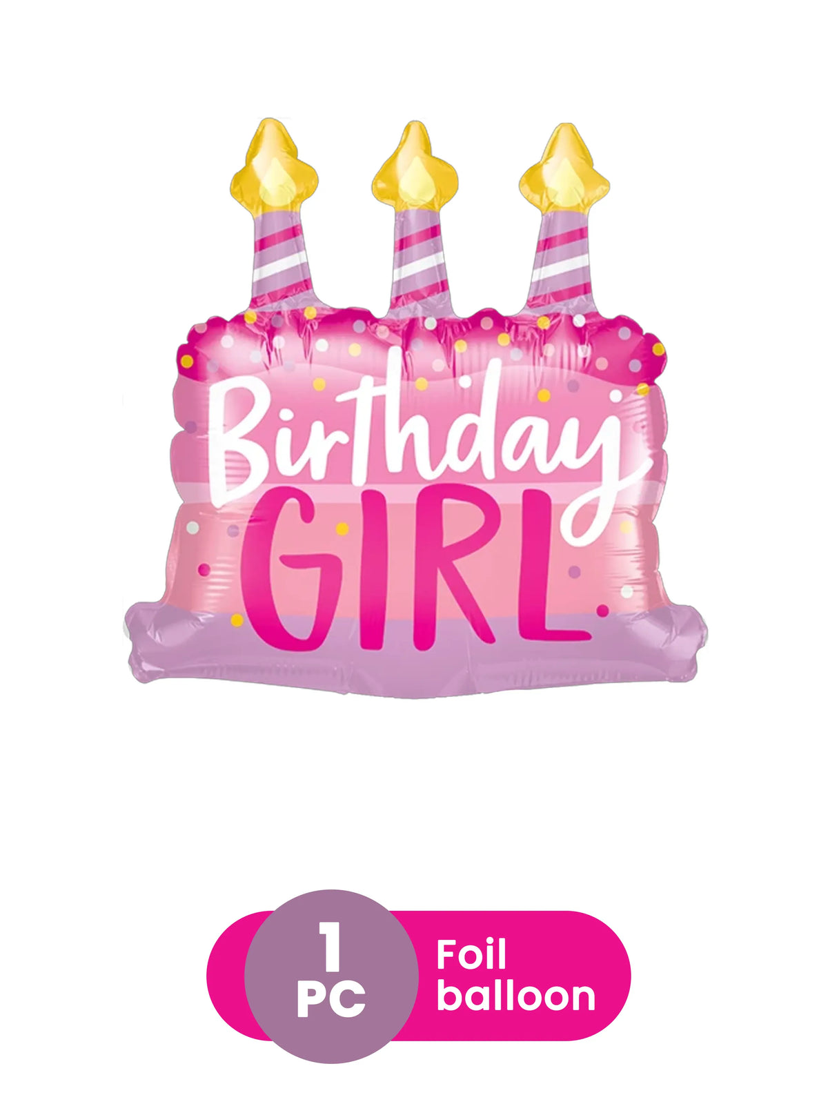 Cute Birthday Cake-Shaped Foil Balloon - Boy & Girl