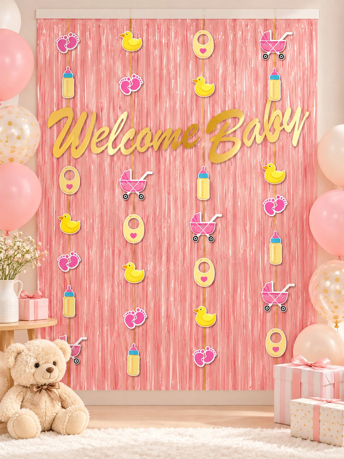 "Welcome Baby" Decoration Set – 6 Pcs