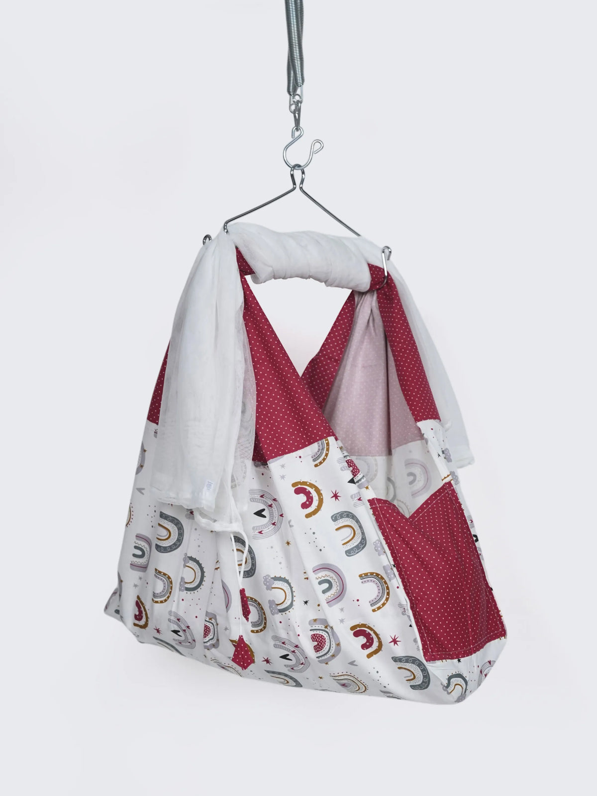 Twill Baby Cradle Safeguard Set - Rainbow Print