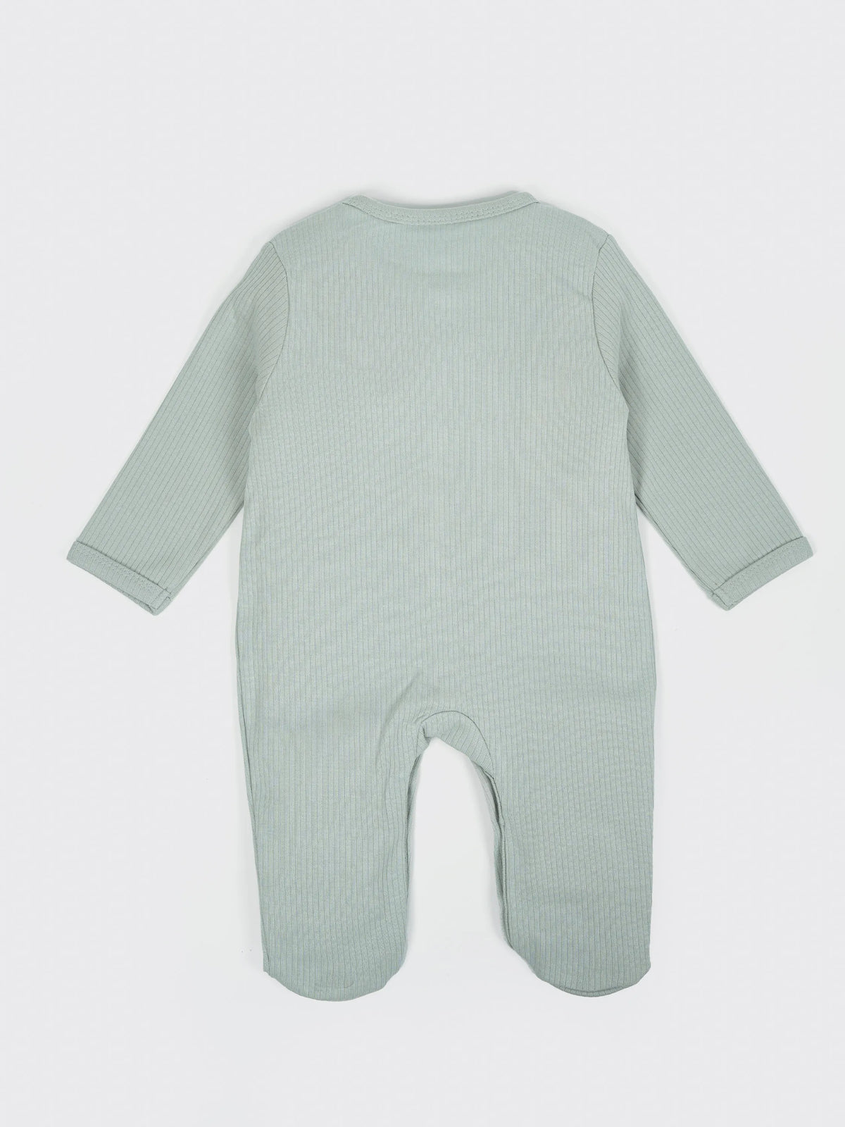 Unisex Baby Solid Sleepsuit Green